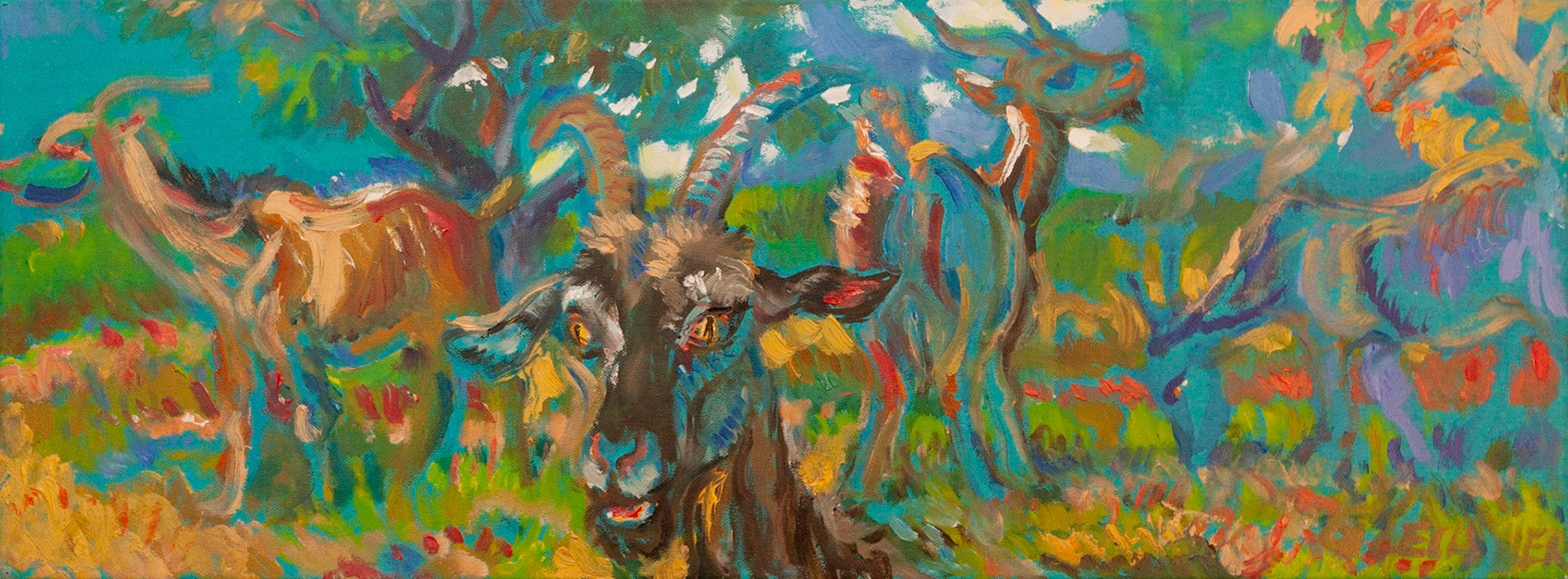 Bucolica, 30 x 80 cm, oil on canvas