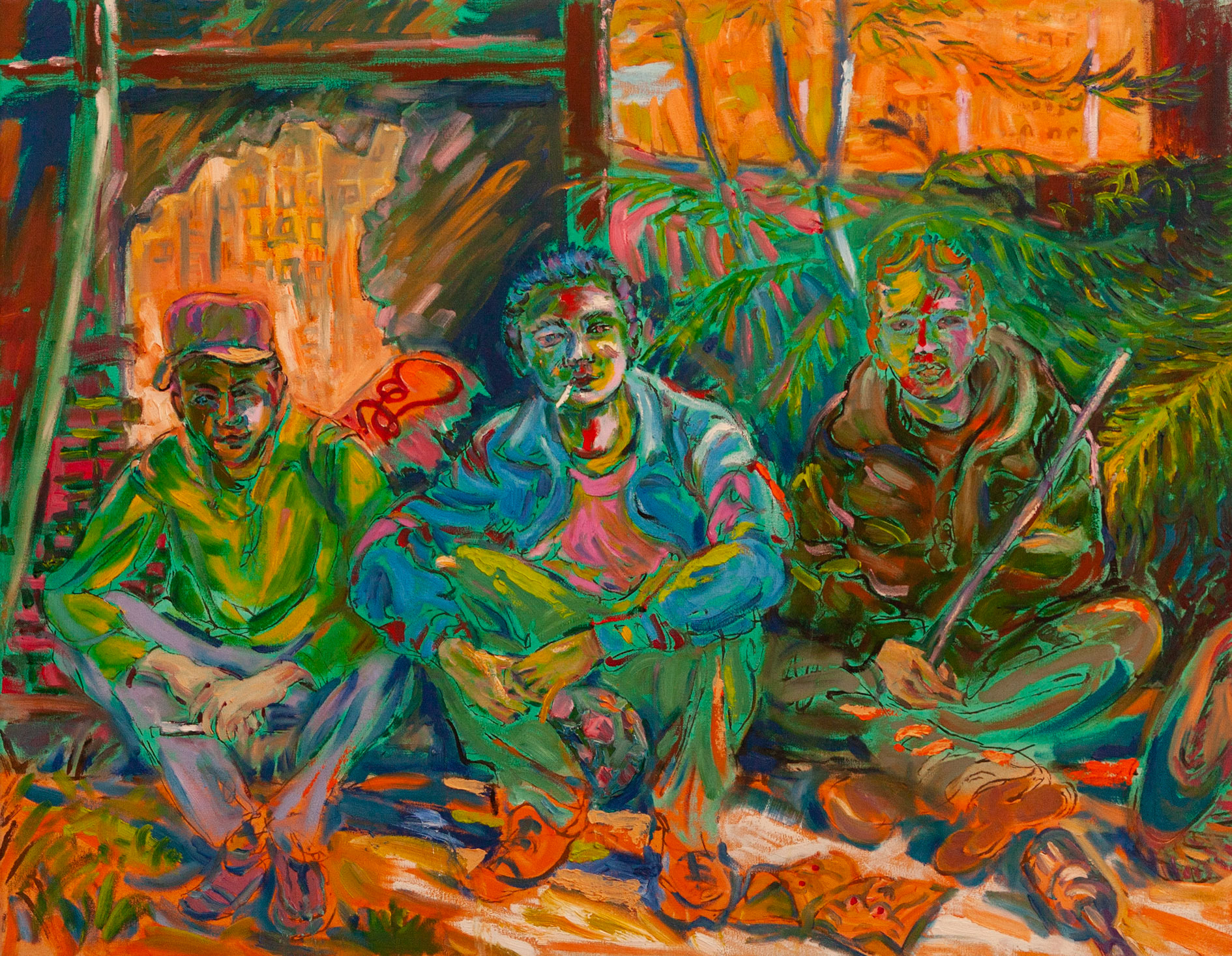 Hier sieht uns keiner, 70 x 90 cm, Öl auf Leinwand