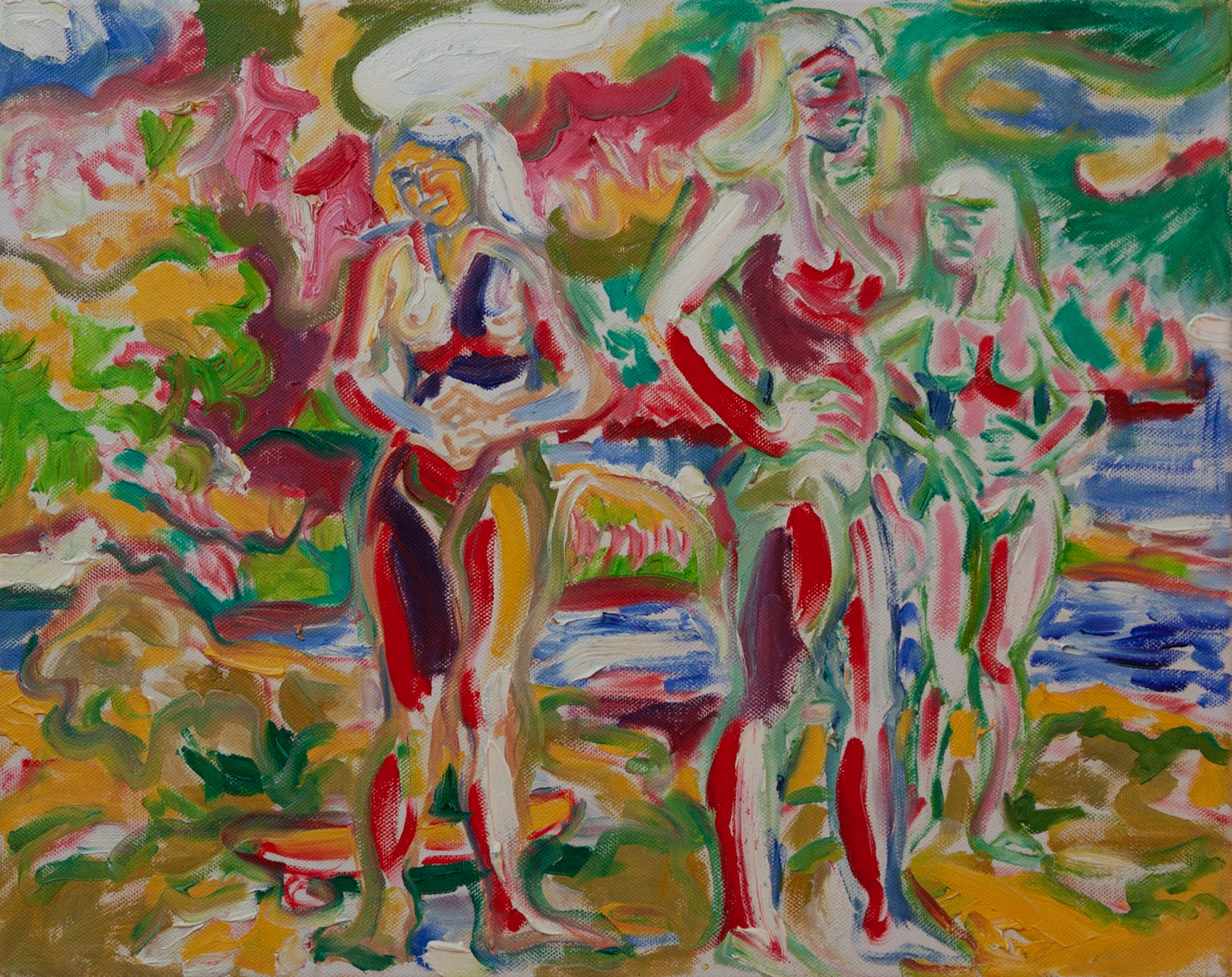 Skandinavischer Strand, 40 x 50 cm, Öl auf Leinwand