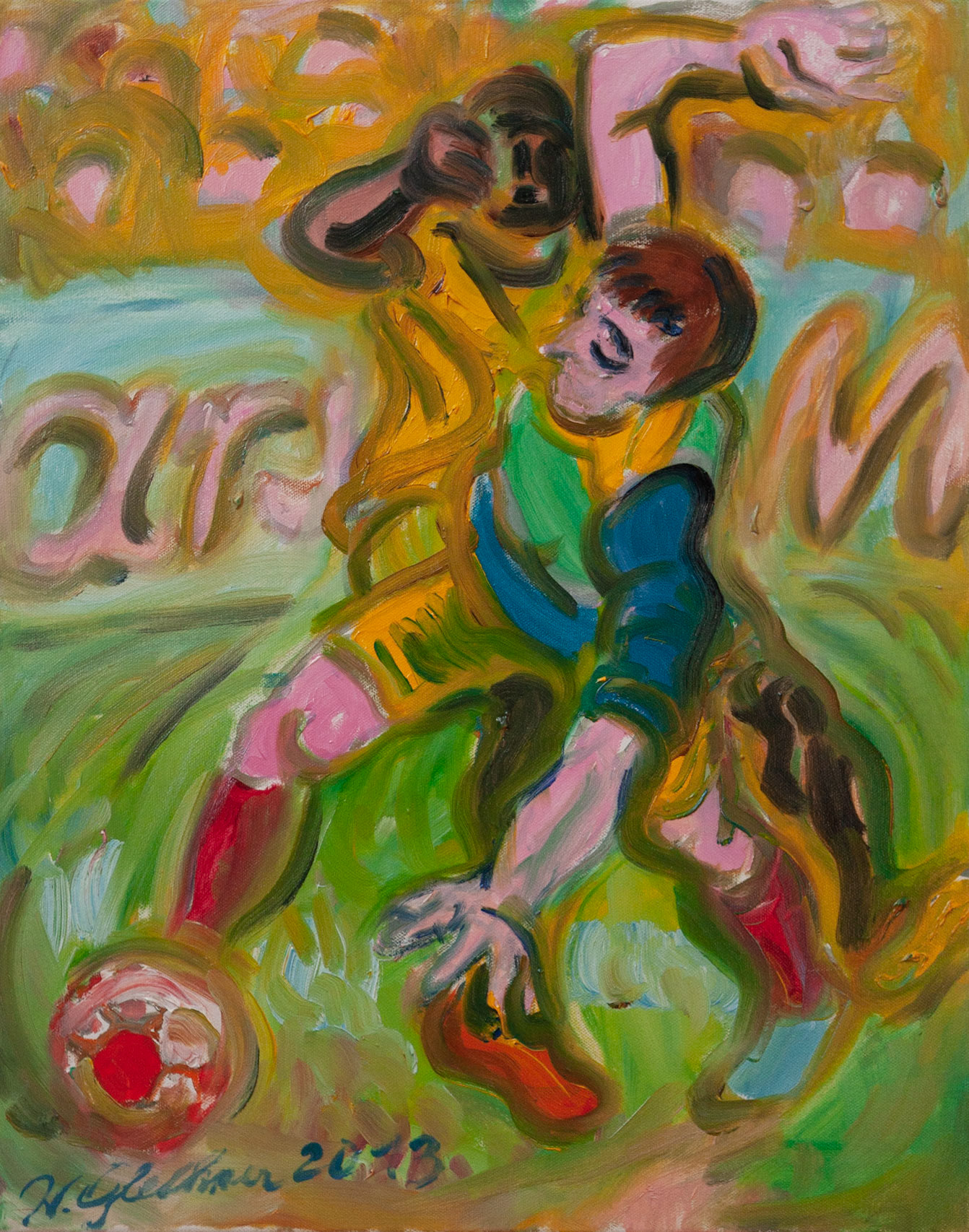 Simmering gegen Kapfenberg, 50 x 40 cm, Öl auf Leinwand