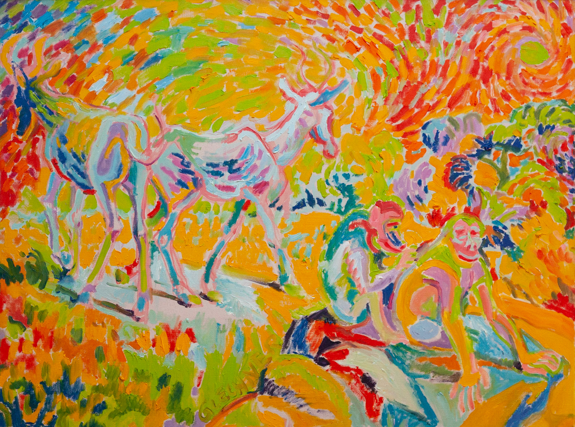 Charles & Camilla Darwin, 60 x 80 cm, oil on canvas