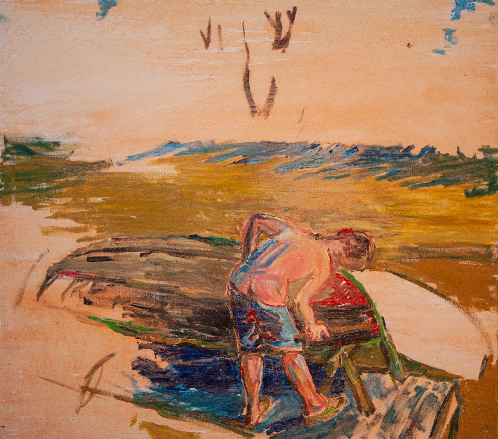 Der kleine Reeder, 80 x 90 cm, Öl auf Leinwand