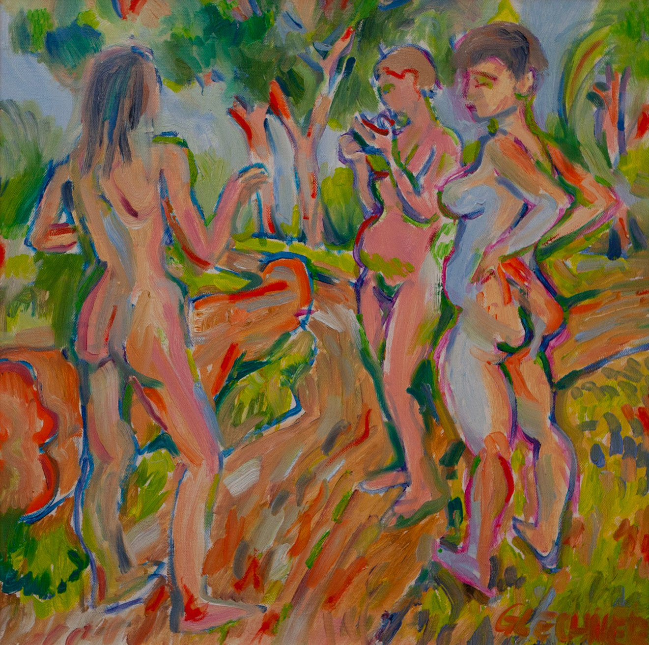 Joint Venture, 50 x 50 cm, oil on canvas