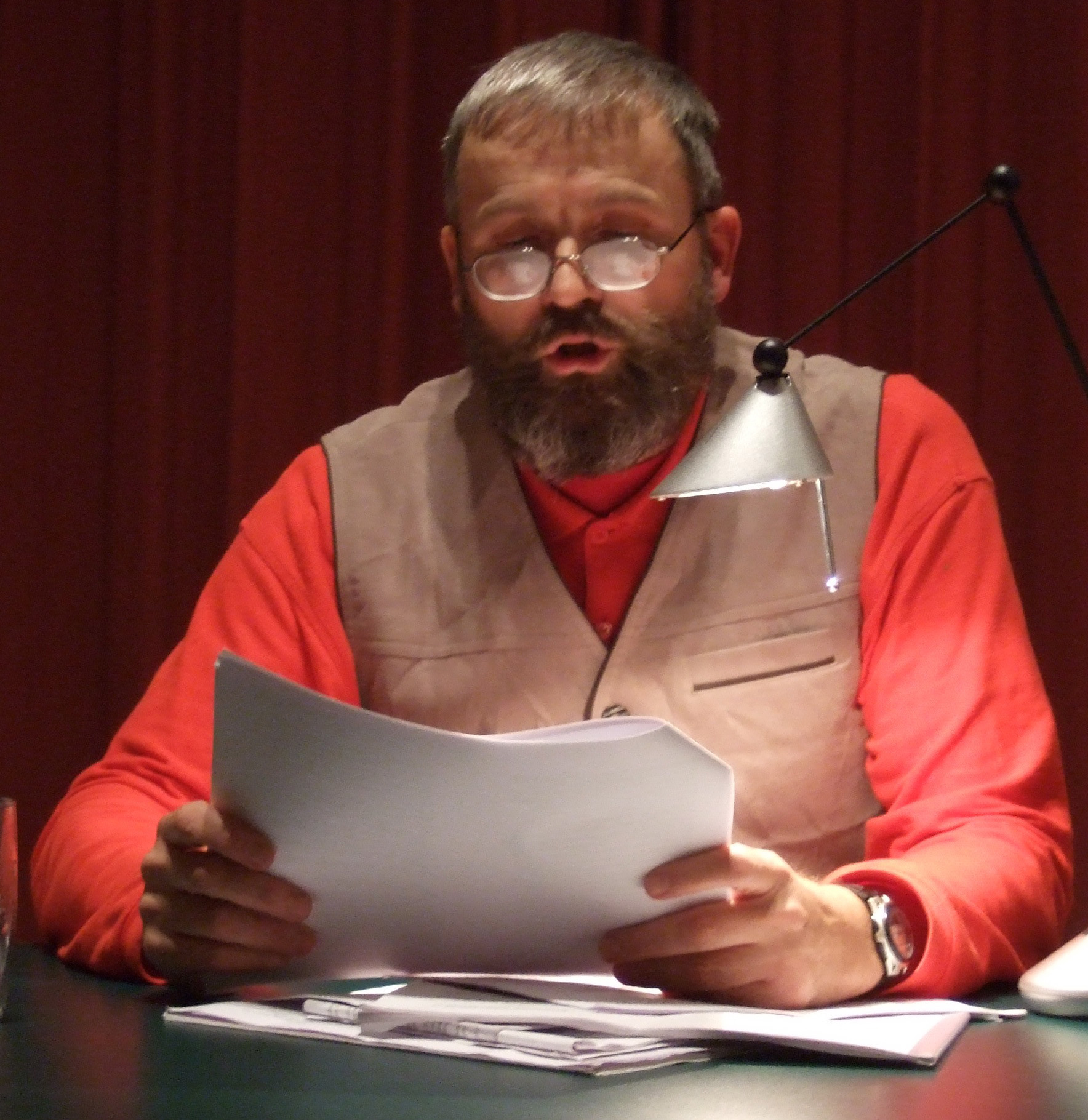 Der Autor am Lesepodium