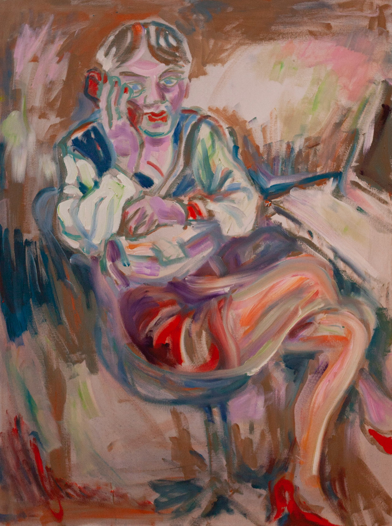 Zu spät?, 80 x 60 cm, Öl auf Leinwand