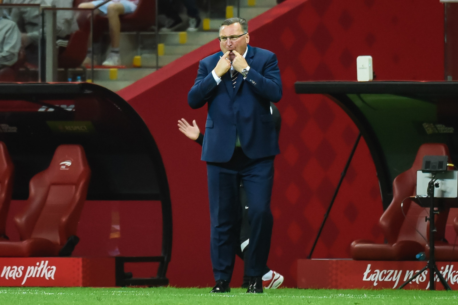 Liga Narodów Polska - Belgia 0:1 n/z Cz. Michniewicz