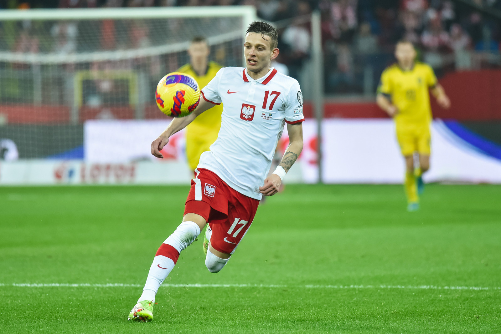 El. MŚ 2022: Polska - Szwecja 2:0 n/z Sebastian Szymański