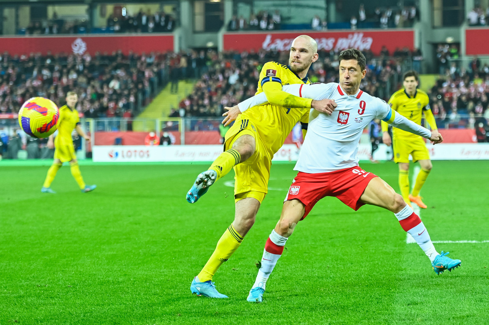 El. MŚ 2022: Polska - Szwecja 2:0 n/z Robert Lewandowski