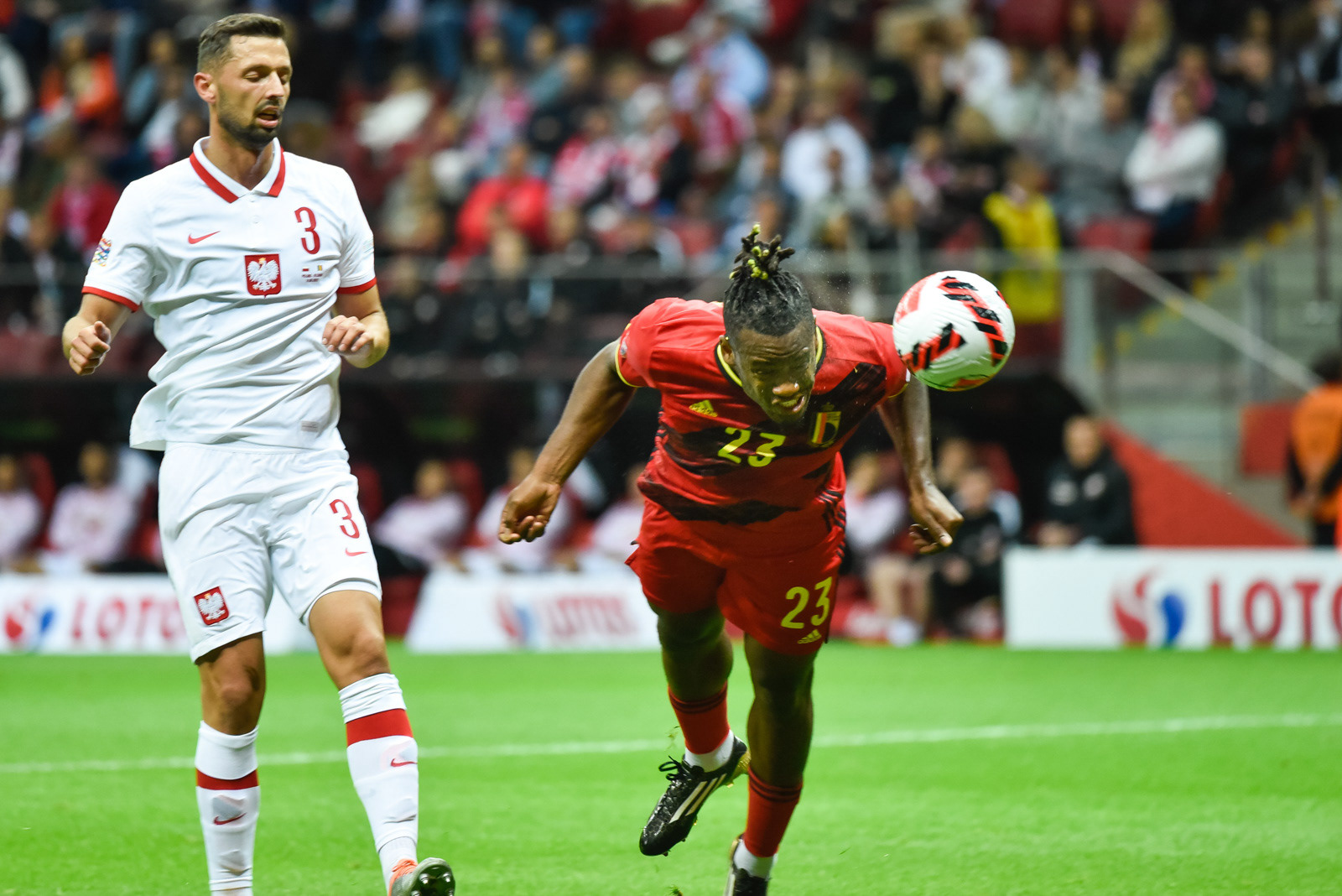 Liga Narodów Polska - Belgia 0:1 M. Batshuayi
