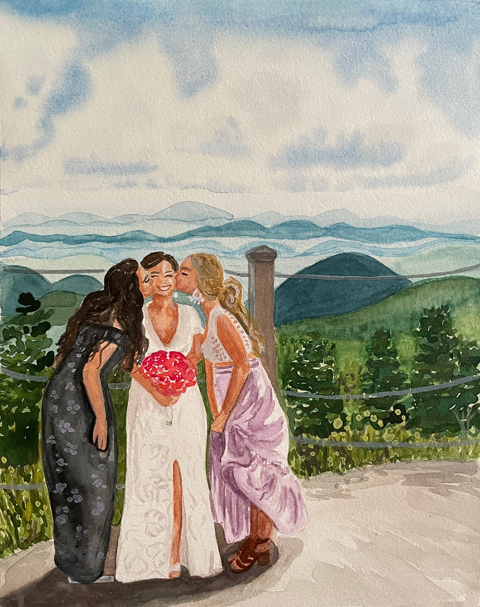 commissioned work, gouache on paper