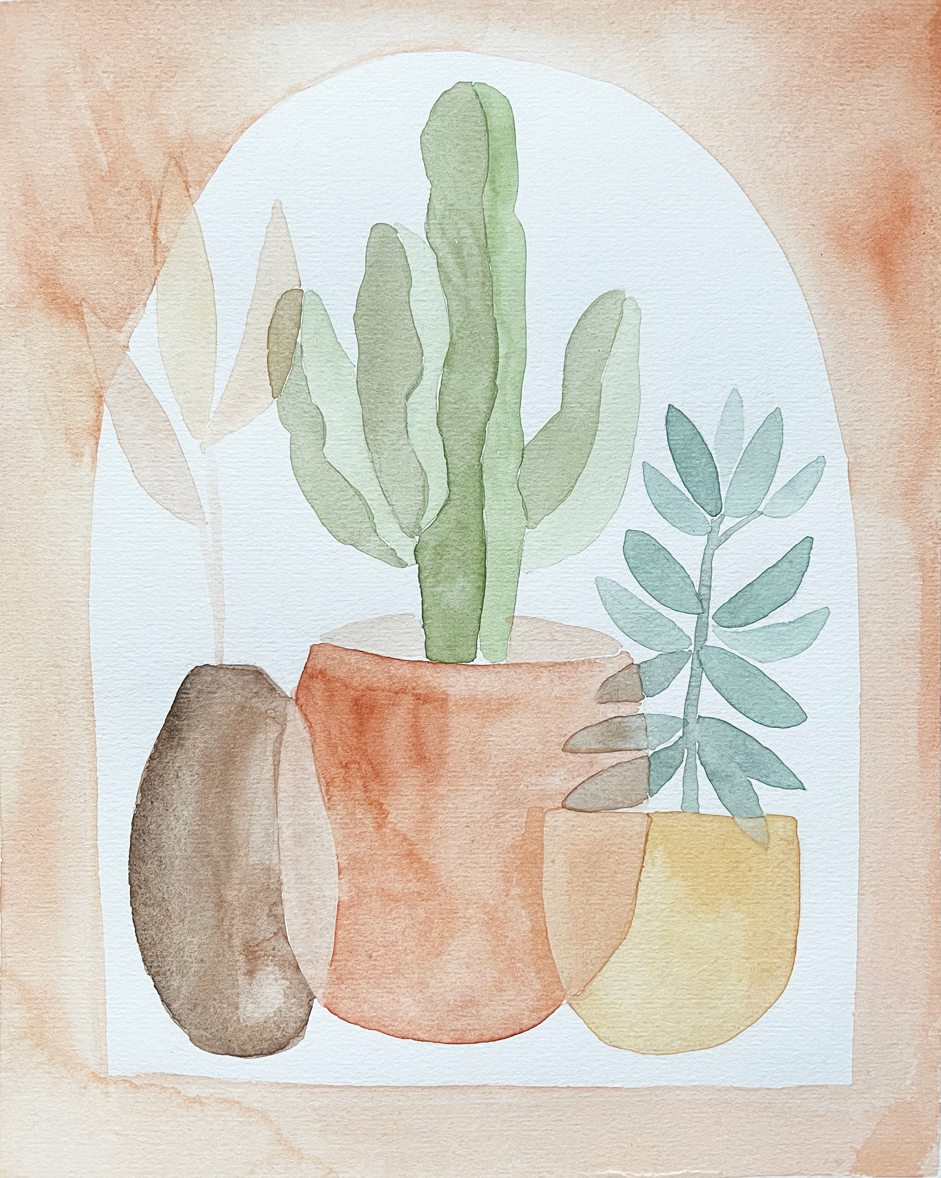 Desert Arch, goauche on paper