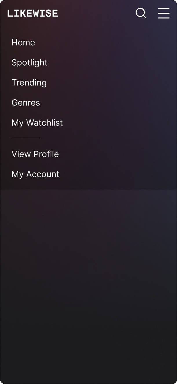 Iteration: Menu Mobile