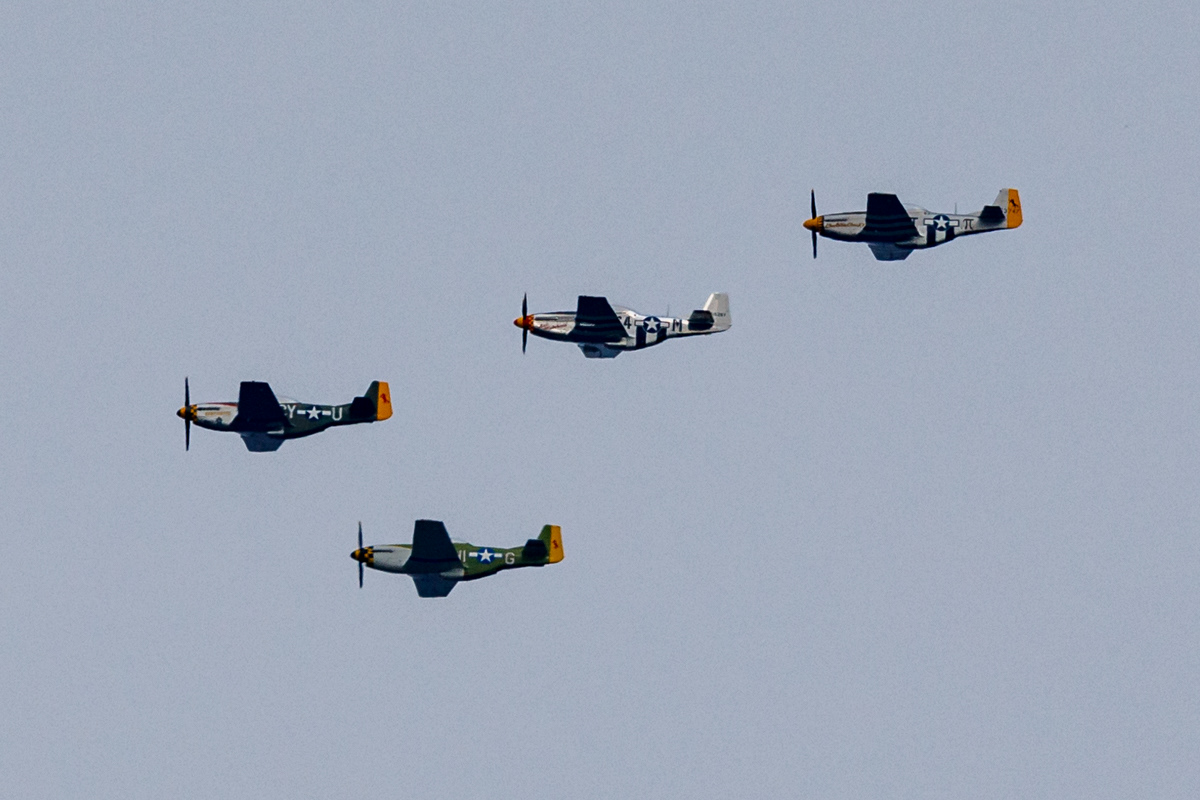 Flight of P-51 Mustangs