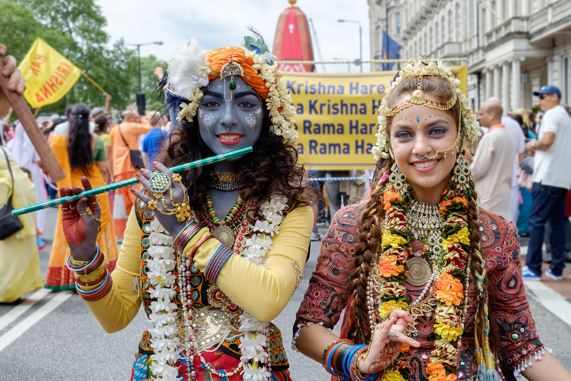 Ratha Yatra parade, London, UK. © Ron Fassbender