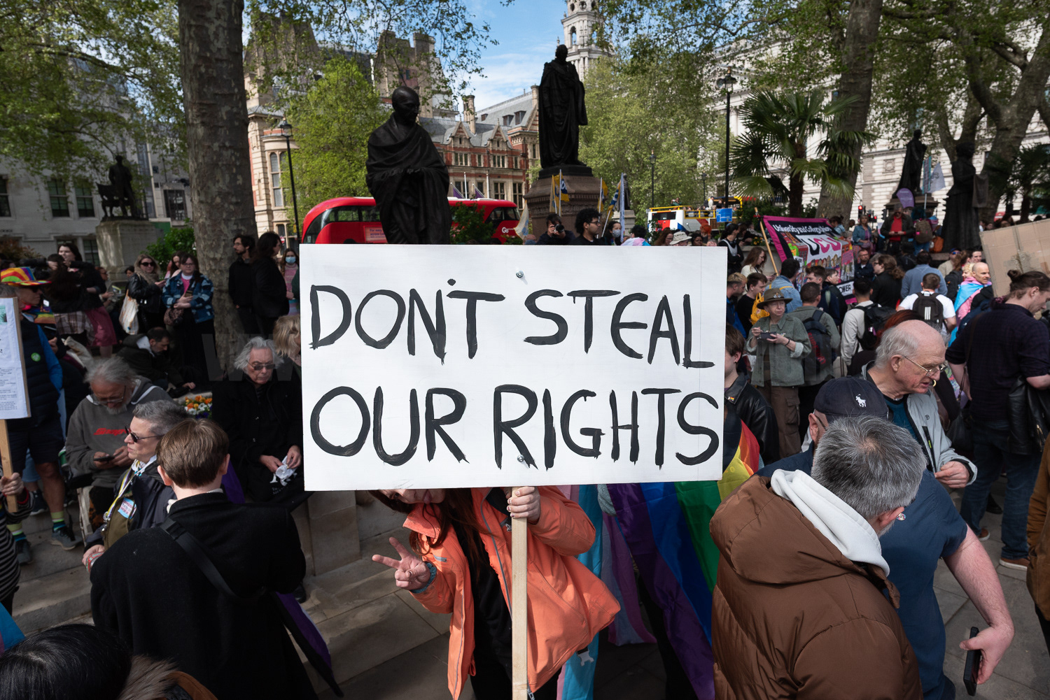 Trans rights demo, Parliament Square, London © Ron Fassbender