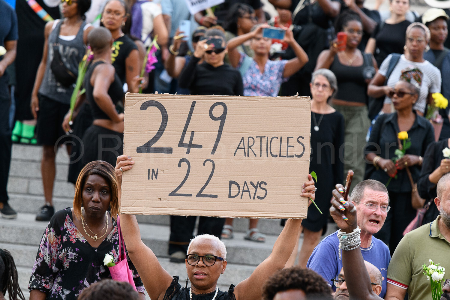 London vigil for Jason Arday © Ron Fassbender