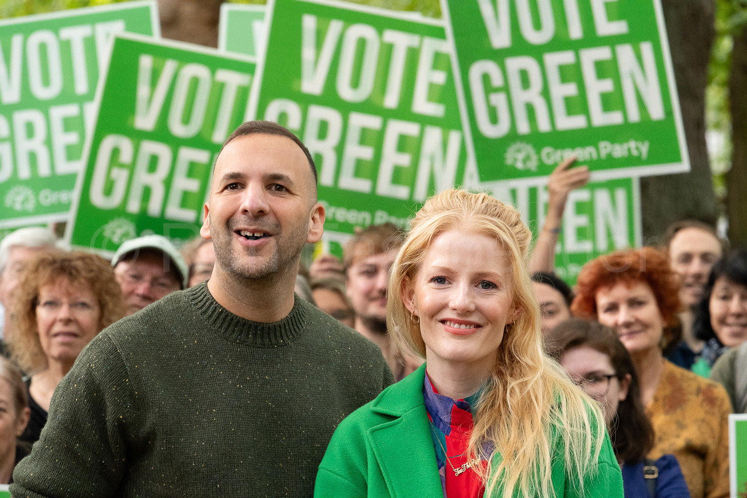 Zack Polanski with Hannah Spencer MP © Ron Fassbender