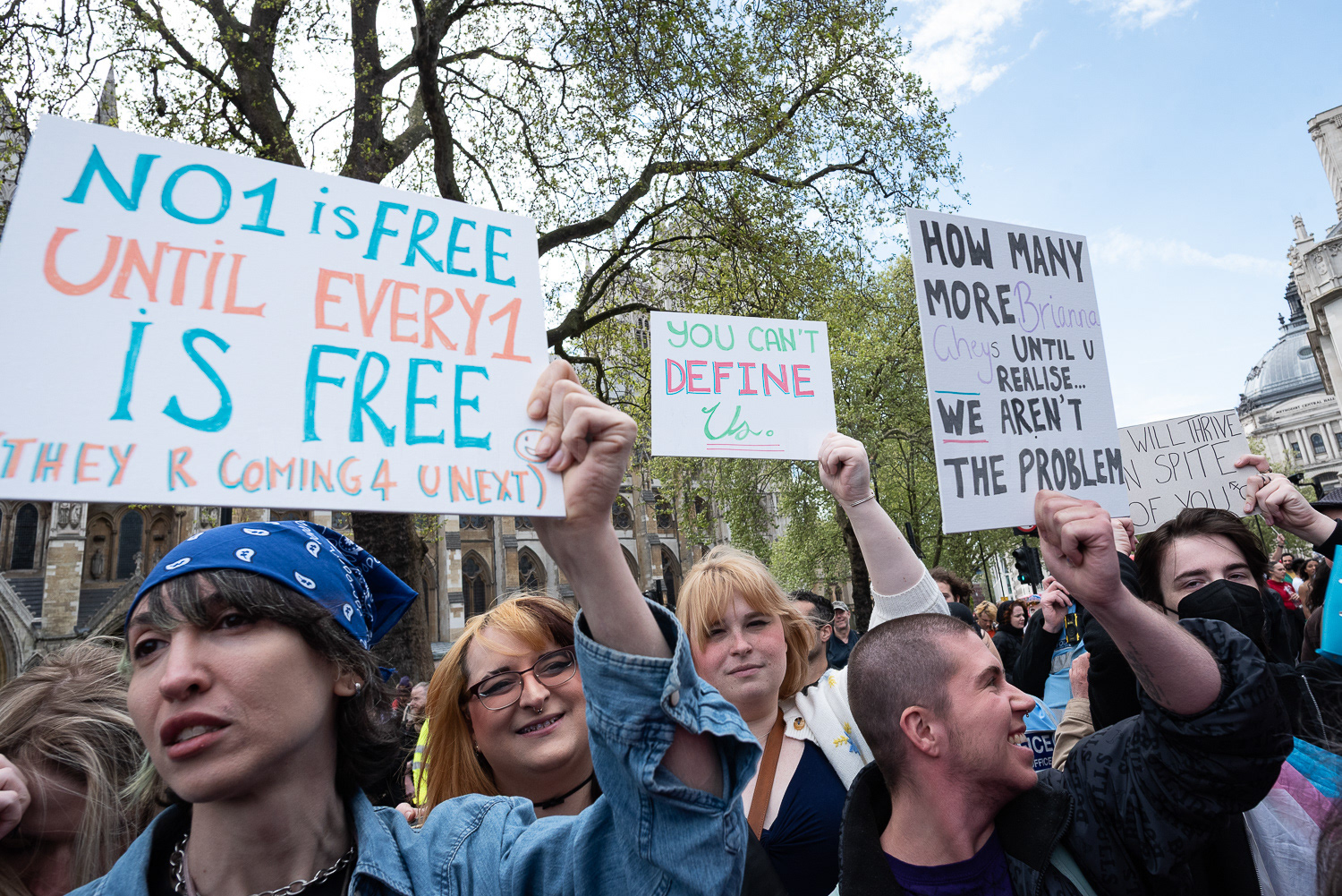 Trans rights demo, Parliament Square, London © Ron Fassbender