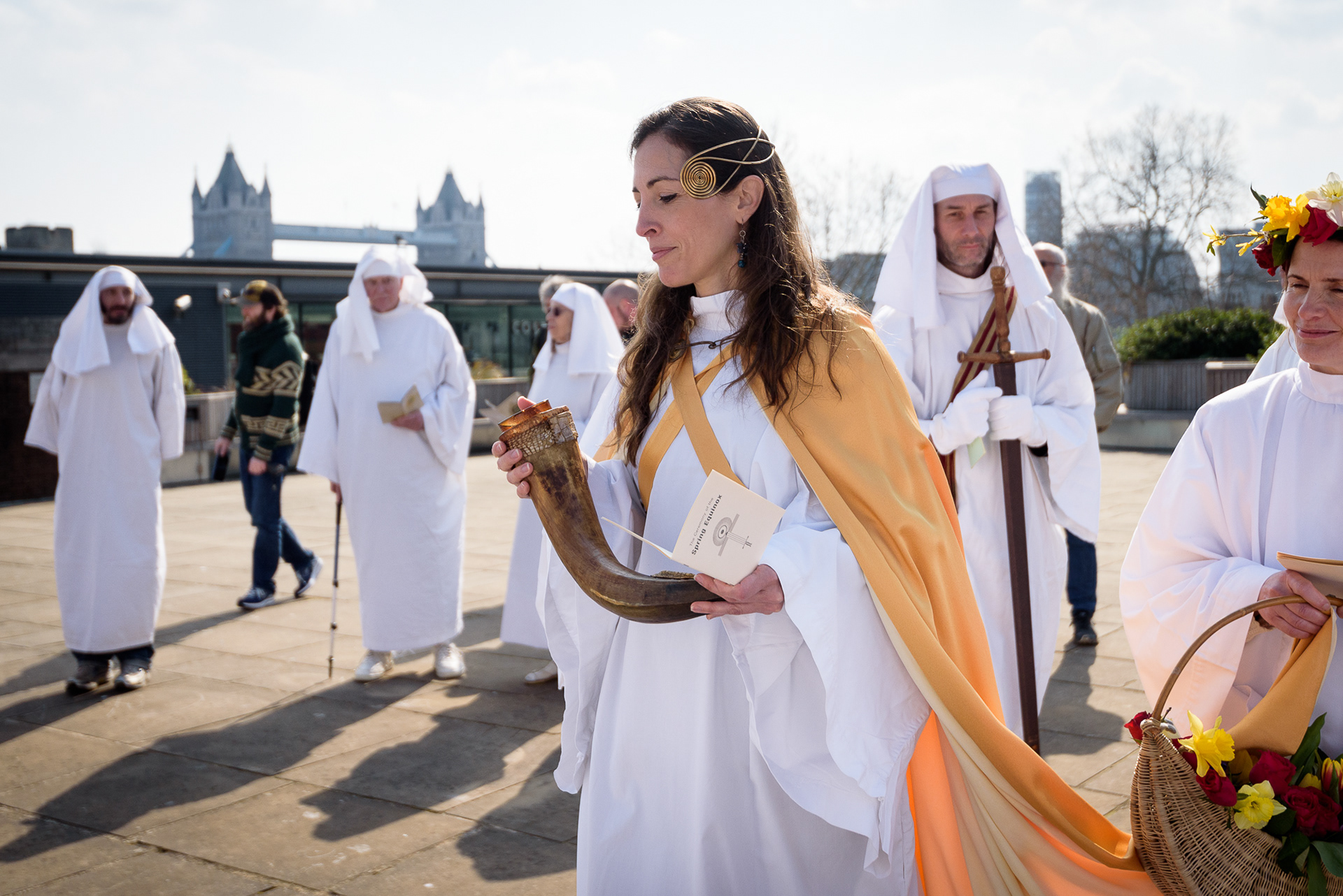 Druids Spring Equinox ceremony, London, 20/3/22. Image 001 © Ron Fassbender