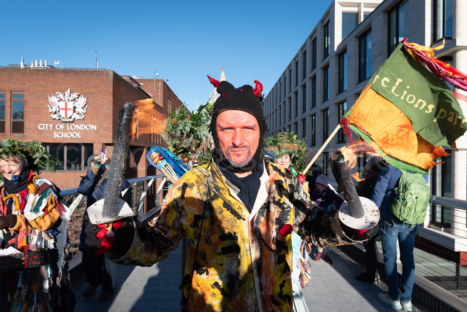 The Devil joins Wassail parade © Ron Fassbender