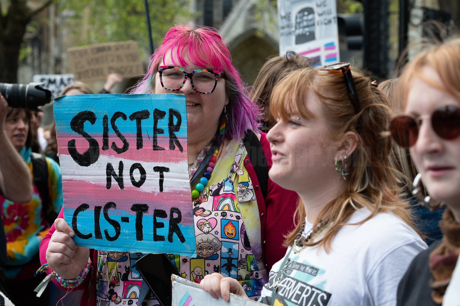 Trans rights demo, Parliament Square, London © Ron Fassbender