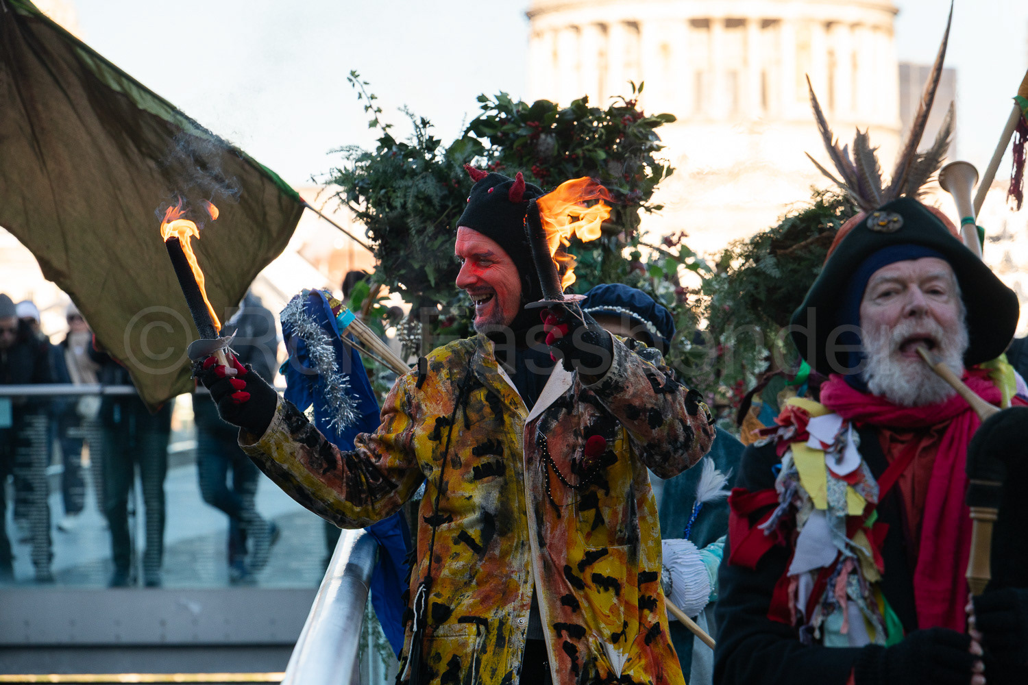 The Devil joins Wassail parade © Ron Fassbender