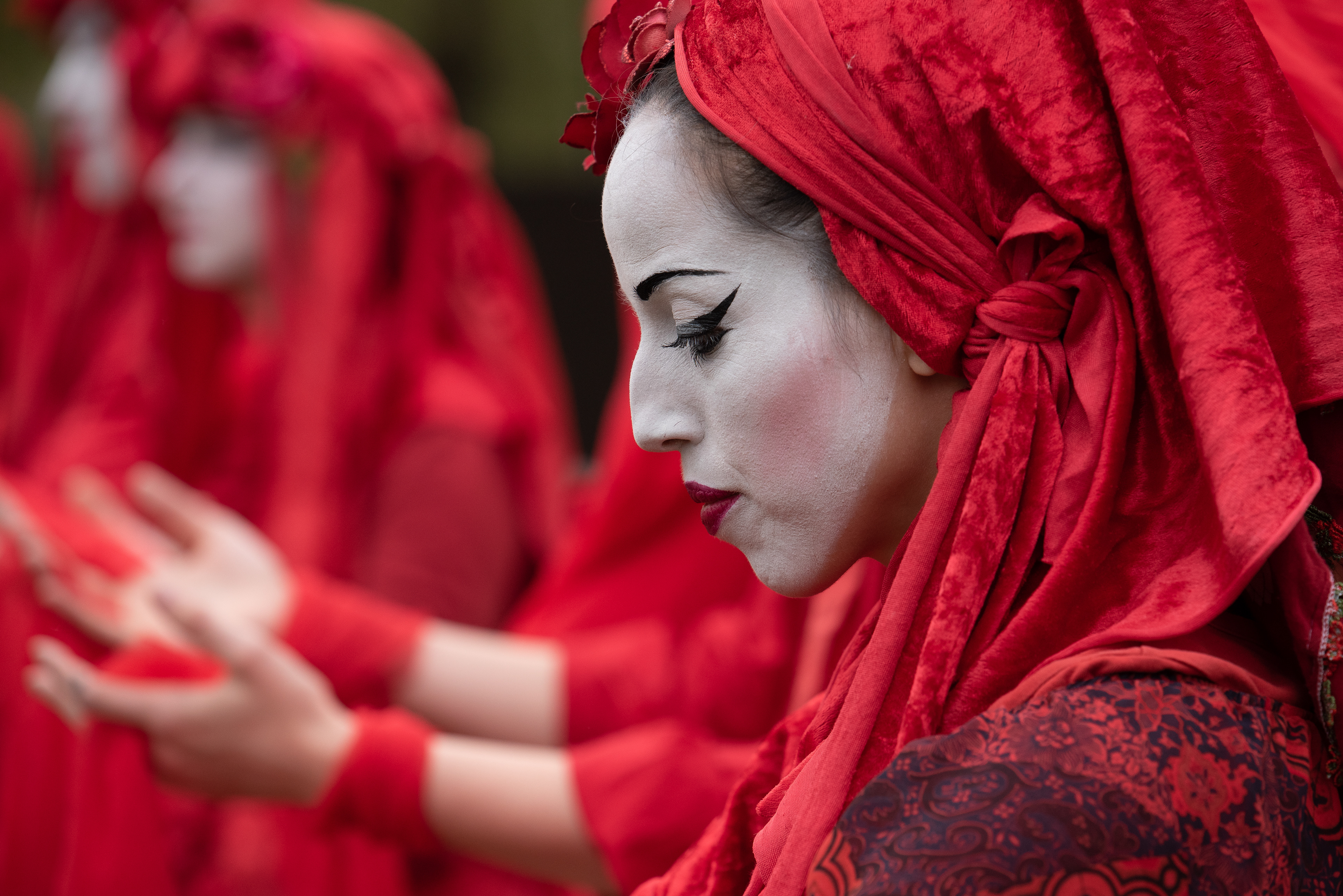 Red Rebel Brigade in Parliament Square. © Ron Fassbender
