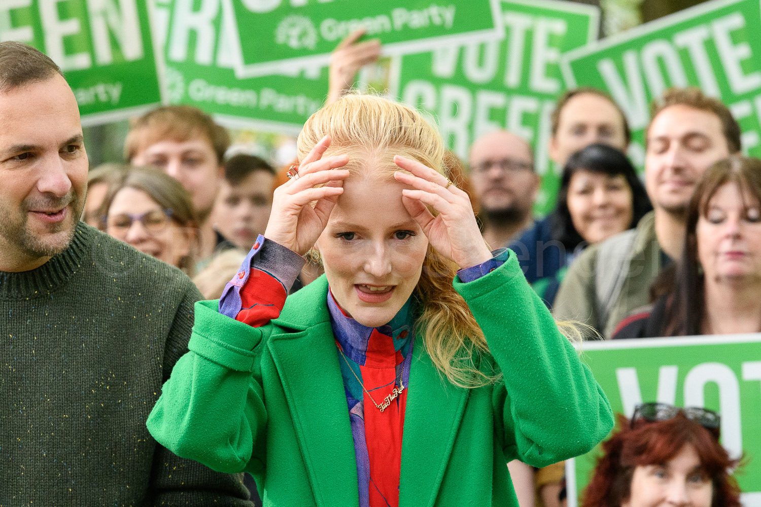 Zack Polanski with Hannah Spencer MP © Ron Fassbender