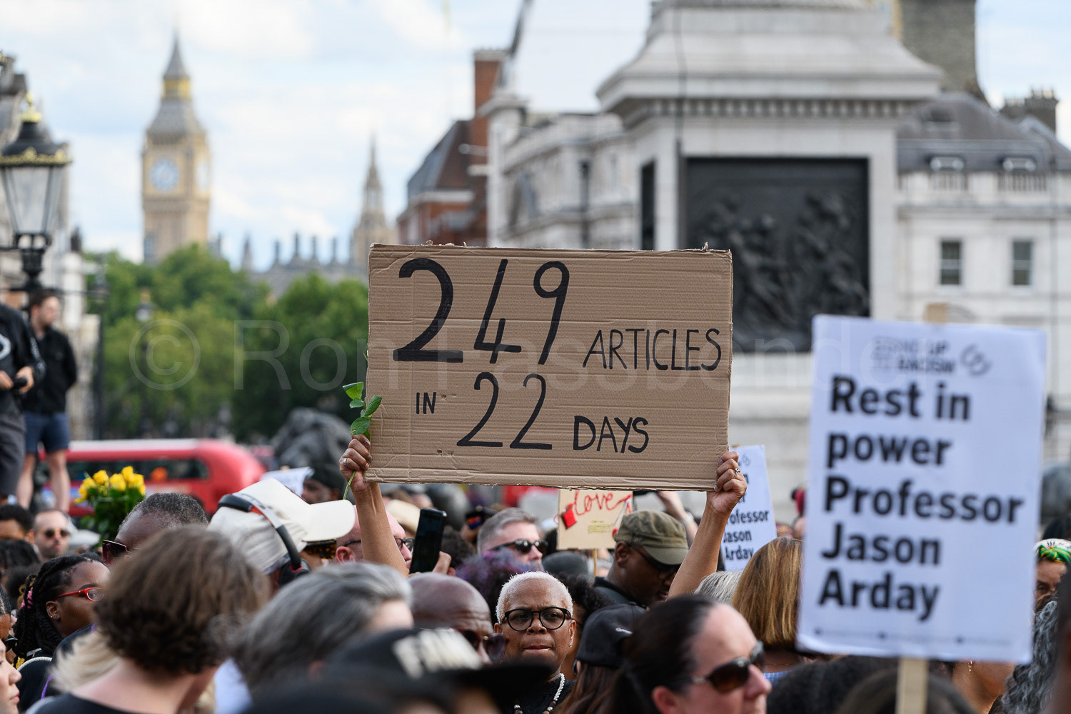 London vigil for Jason Arday © Ron Fassbender