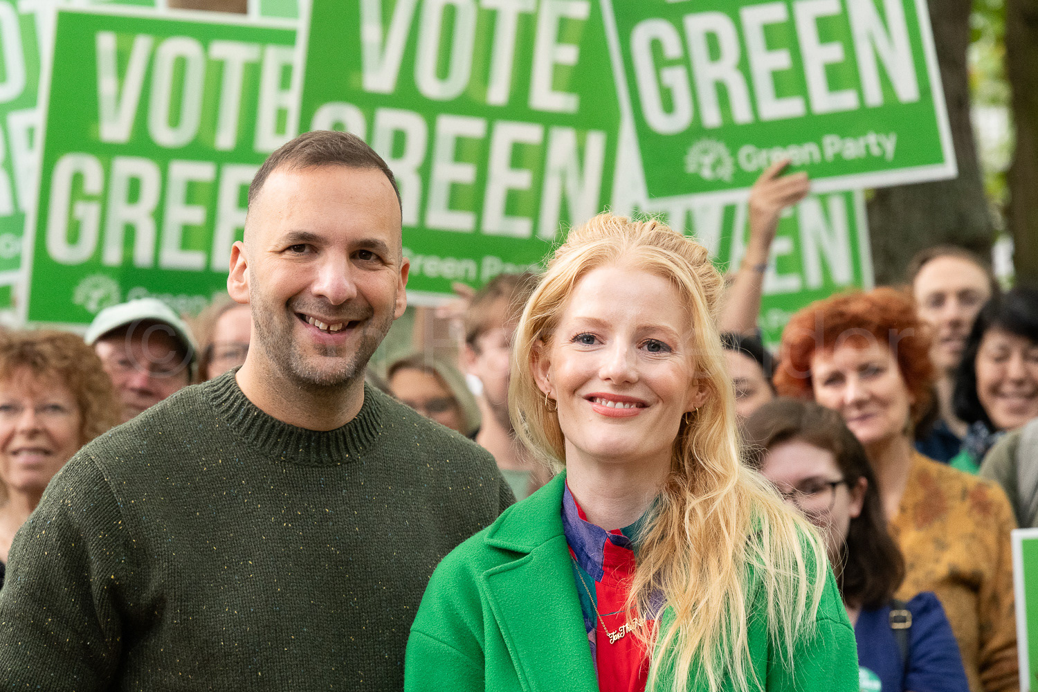 Zack Polanski with Hannah Spencer MP © Ron Fassbender