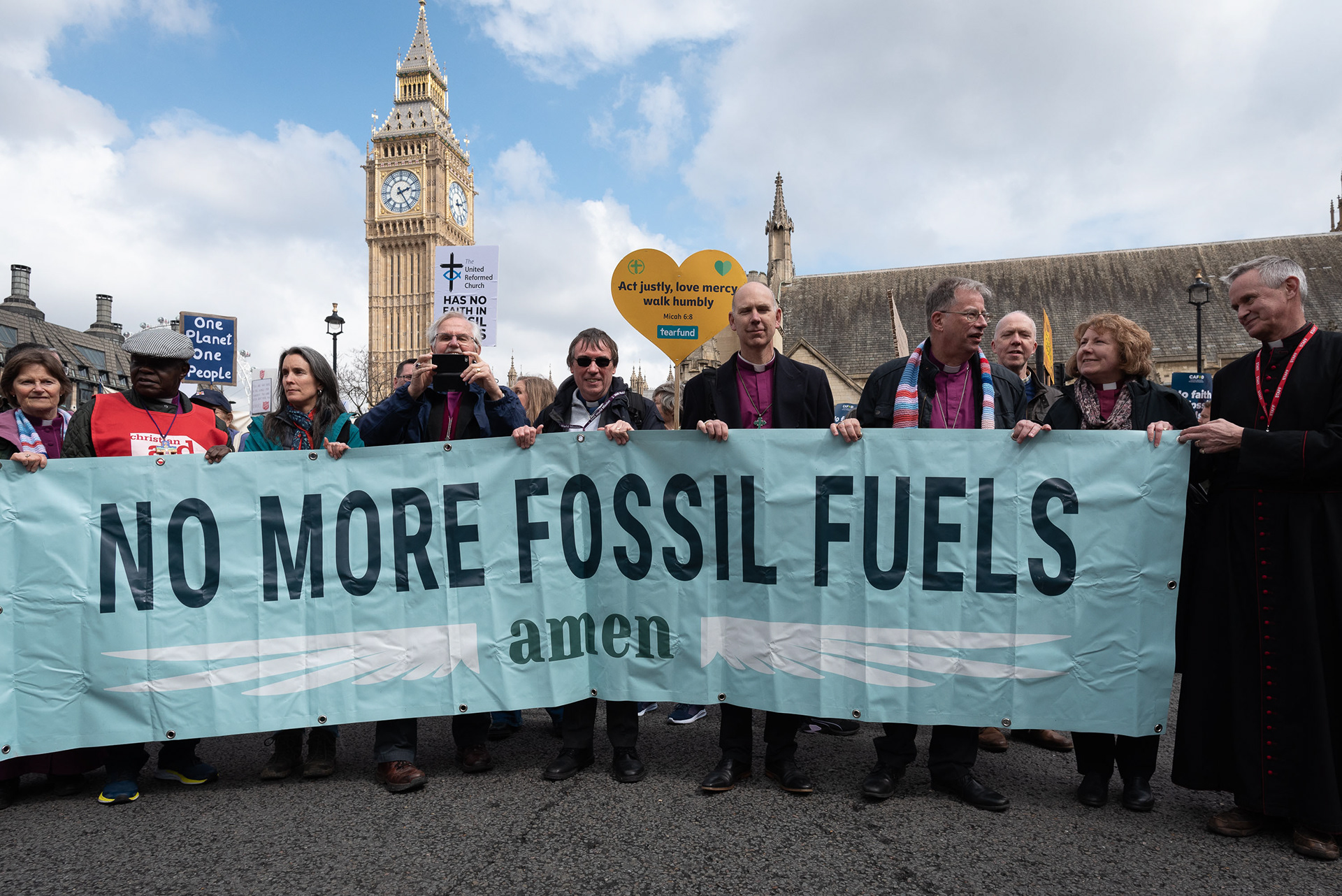 Christian Climate Action in Parliament Square © Ron Fassbender