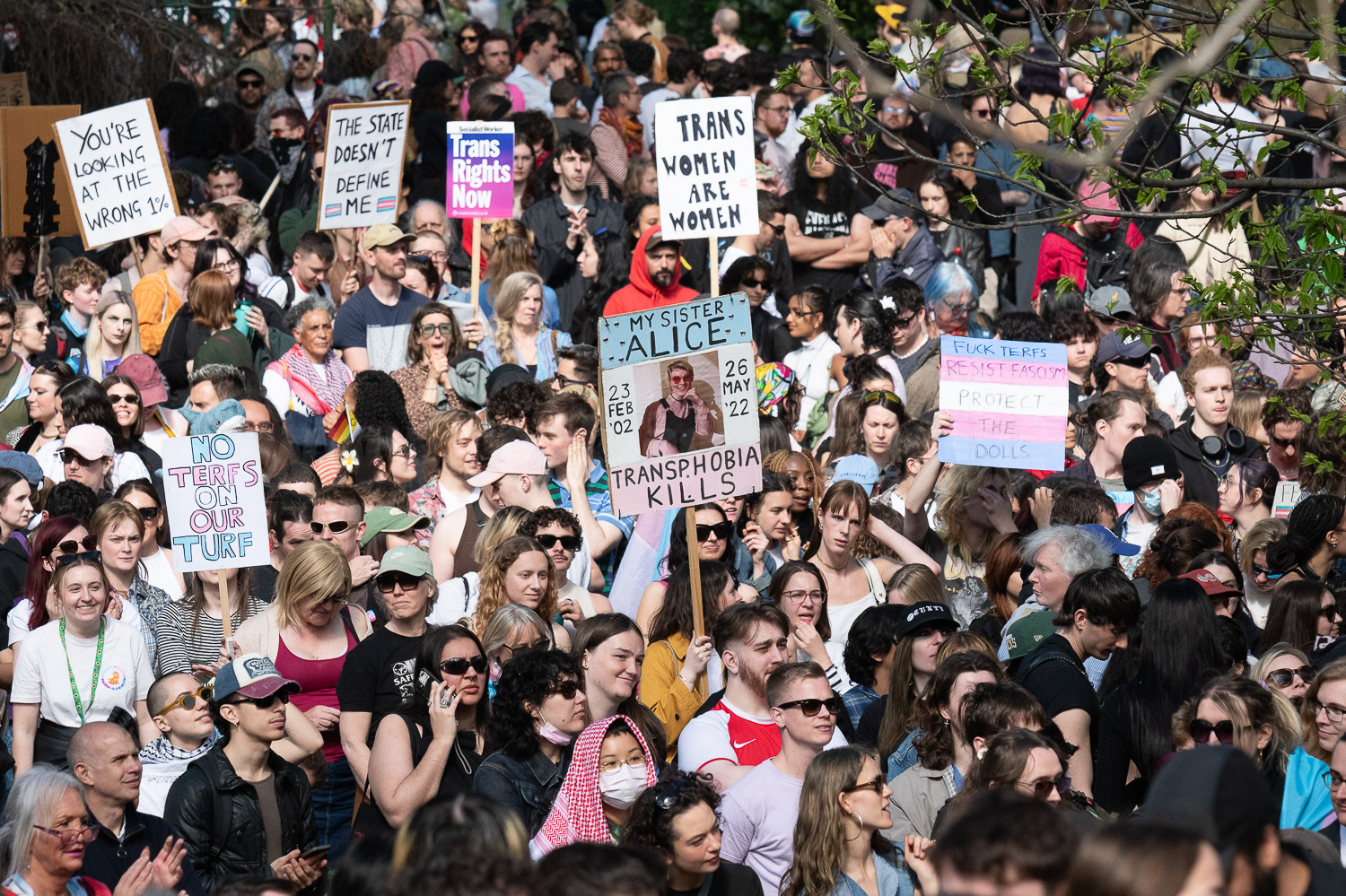Trans rights demo, St James's Park, London © Ron Fassbender