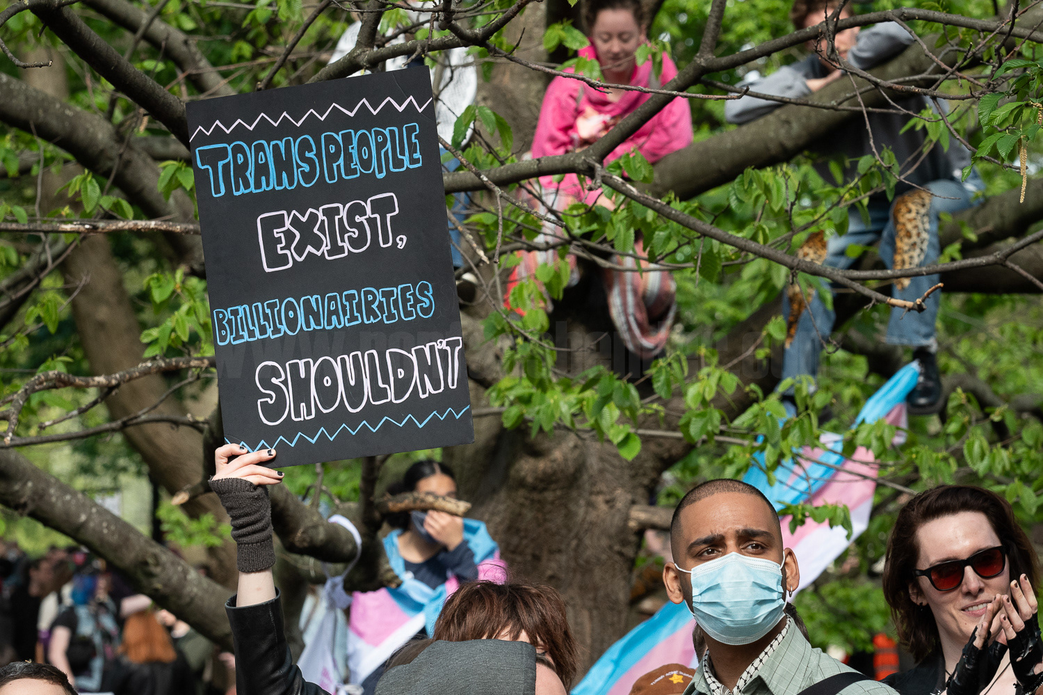 Trans rights demo, St James's Park, London © Ron Fassbender