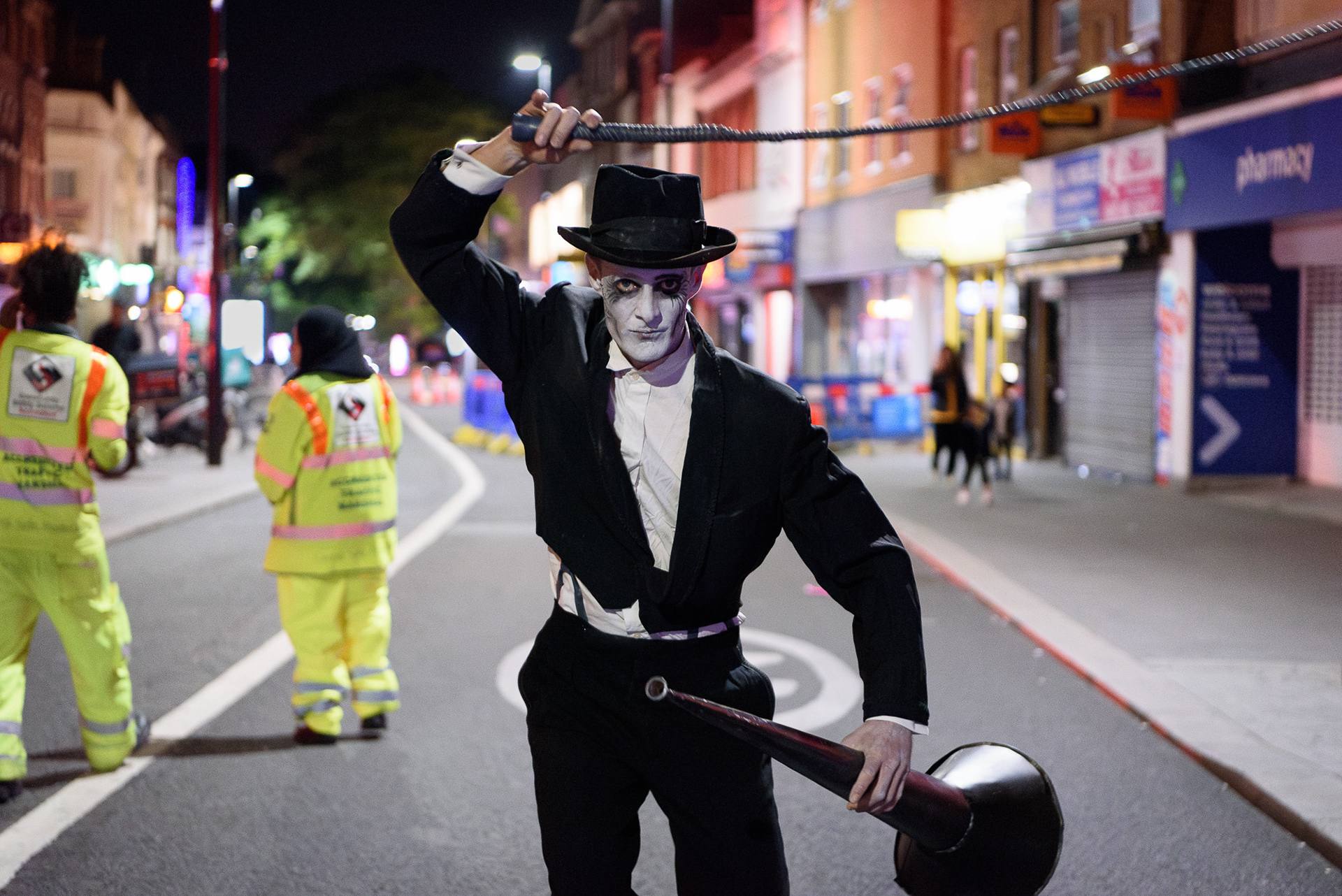 French outdoor theatre company Rara Woulib perform in Hounslow. © Ron Fassbender