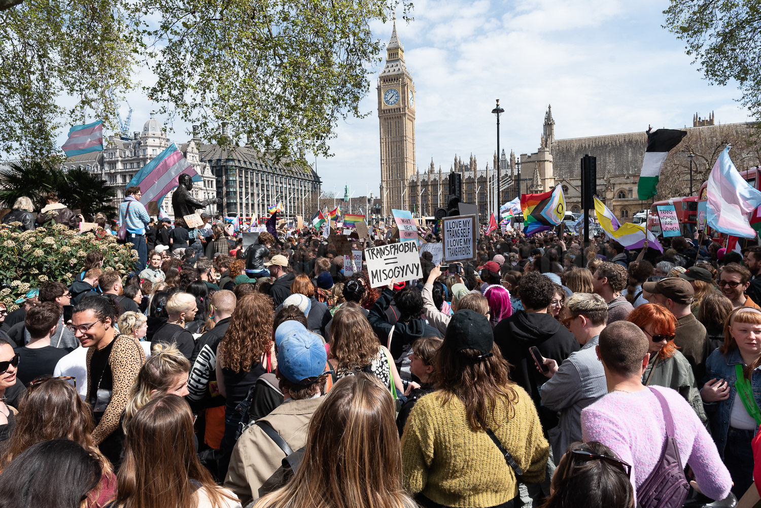 Trans rights demo, Parliament Square, London © Ron Fassbender