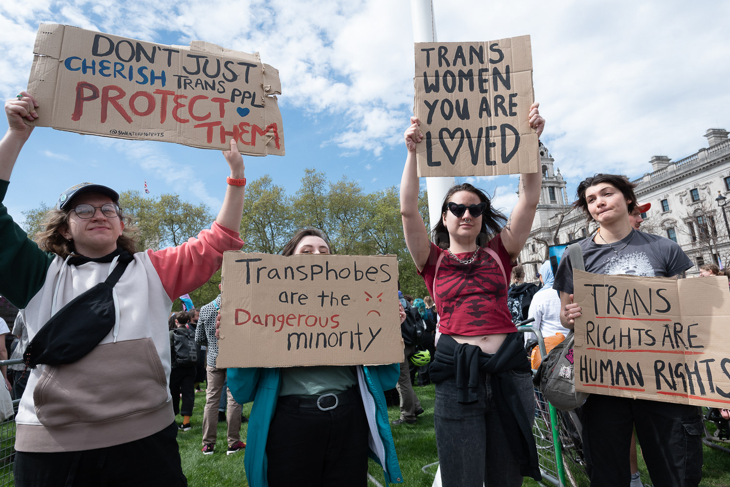Trans rights demo, Parliament Square, London © Ron Fassbender