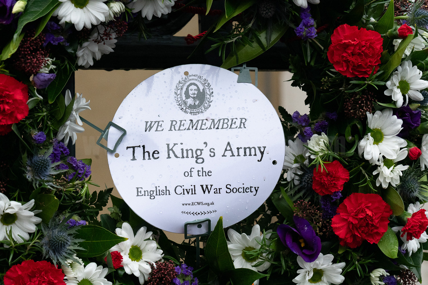 A wreath laid at Banqueting House, site of King Charles I's execution© Ron Fassbender