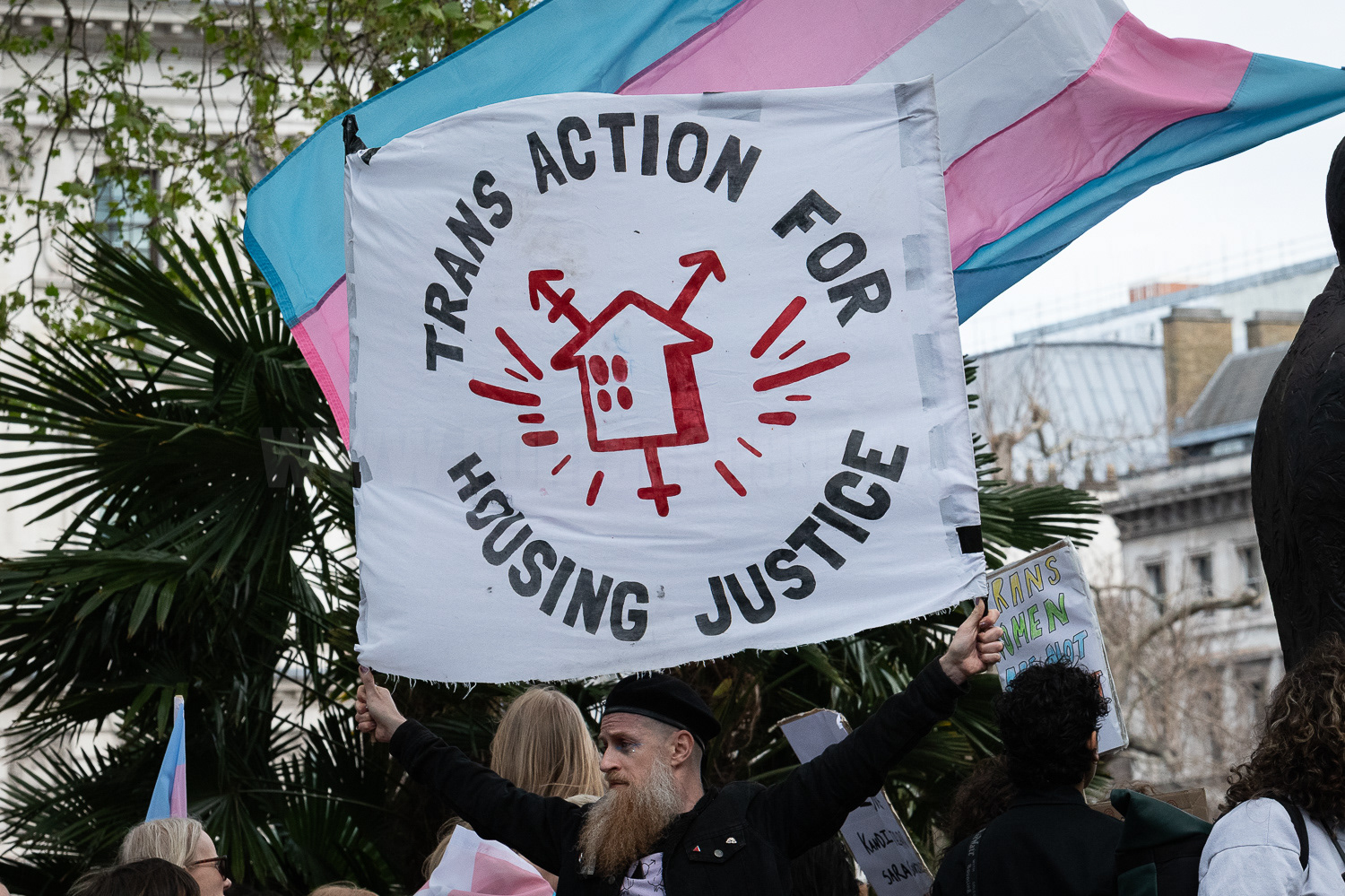 Trans rights demo, Parliament Square, London © Ron Fassbender