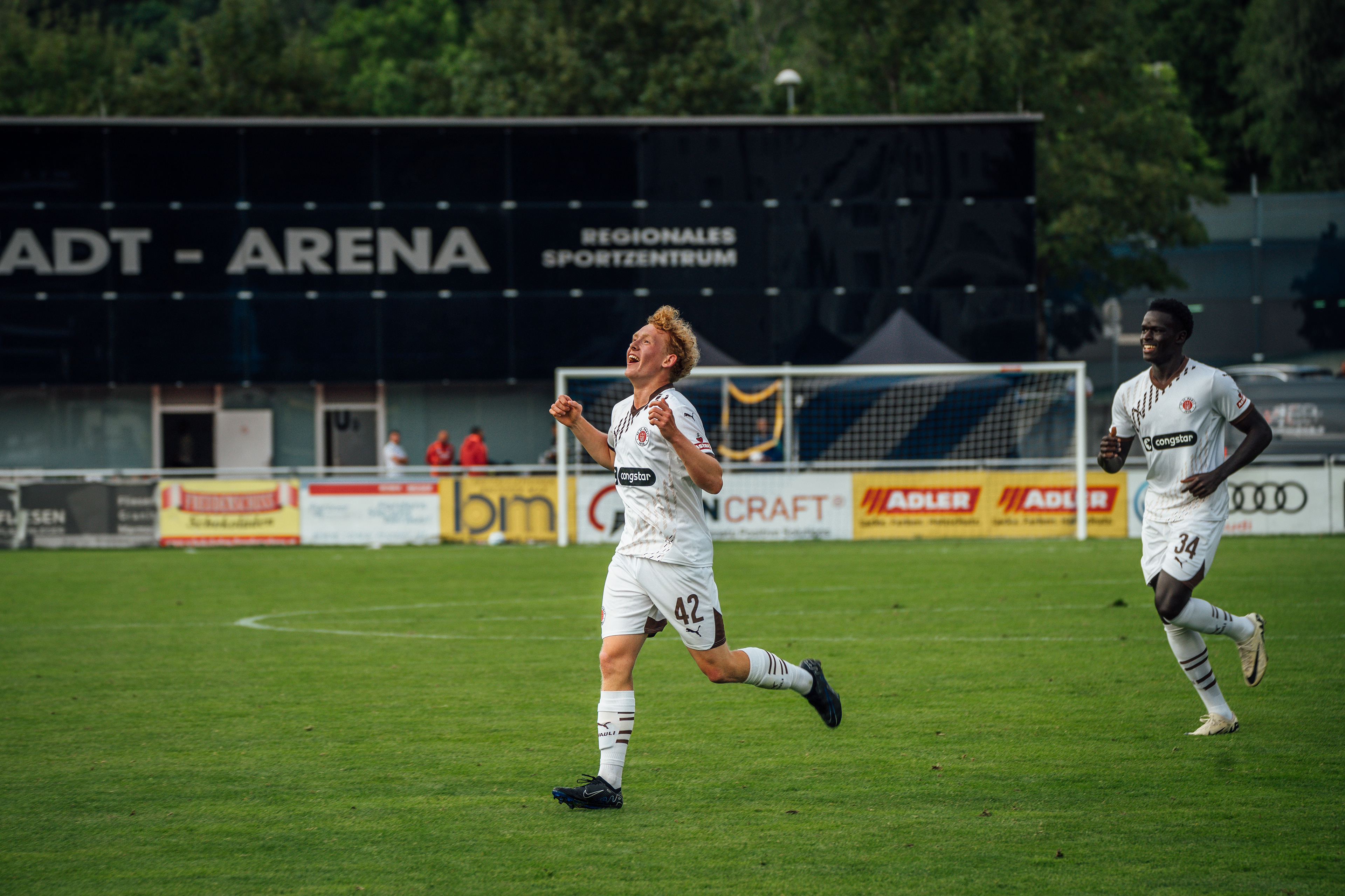 St Pauli vs Lyon 2024 - Marwin Schmitz Goal Celebration
