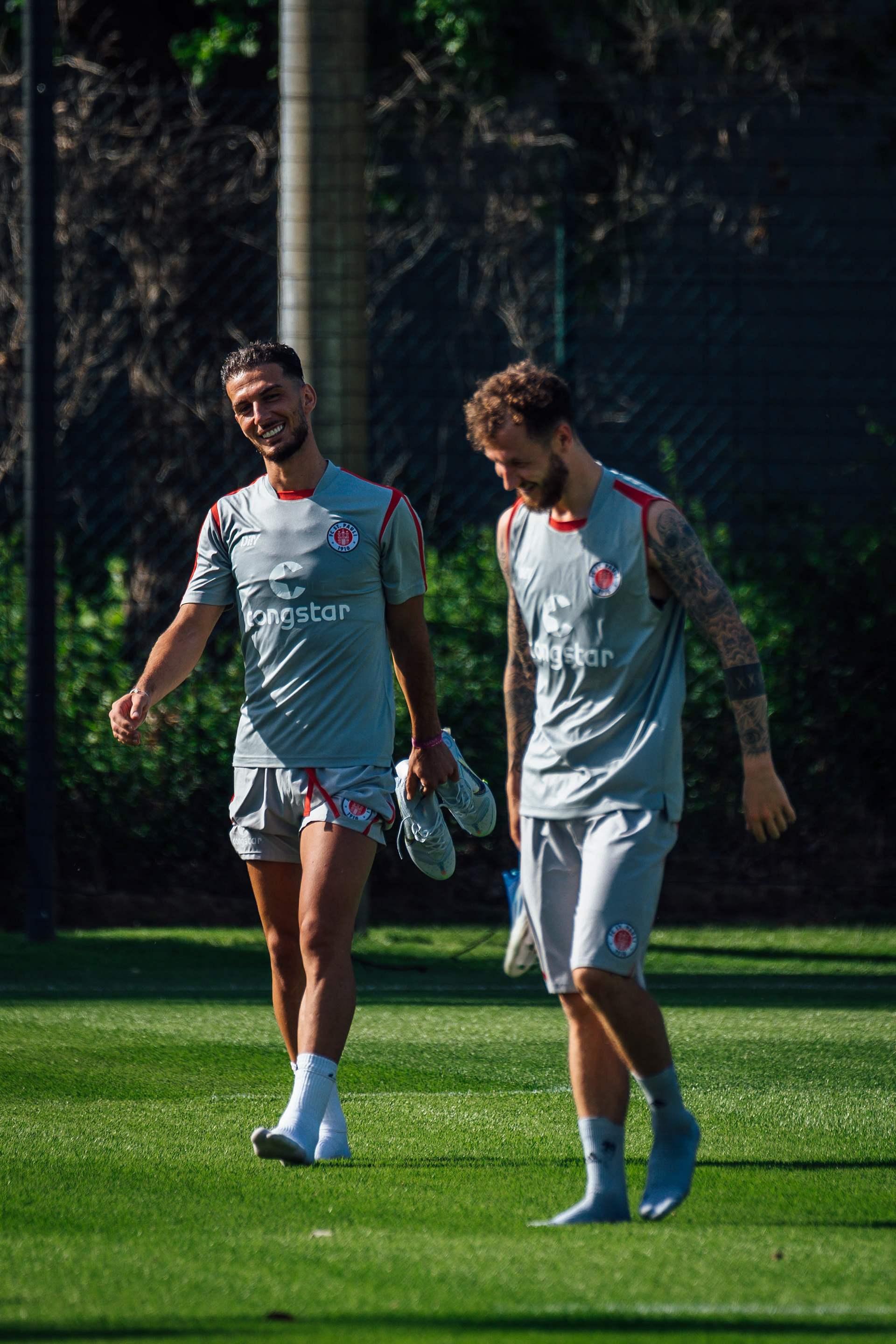 FC St. Pauli Training 2022 - Leart Paqarada and Marcel Hartel