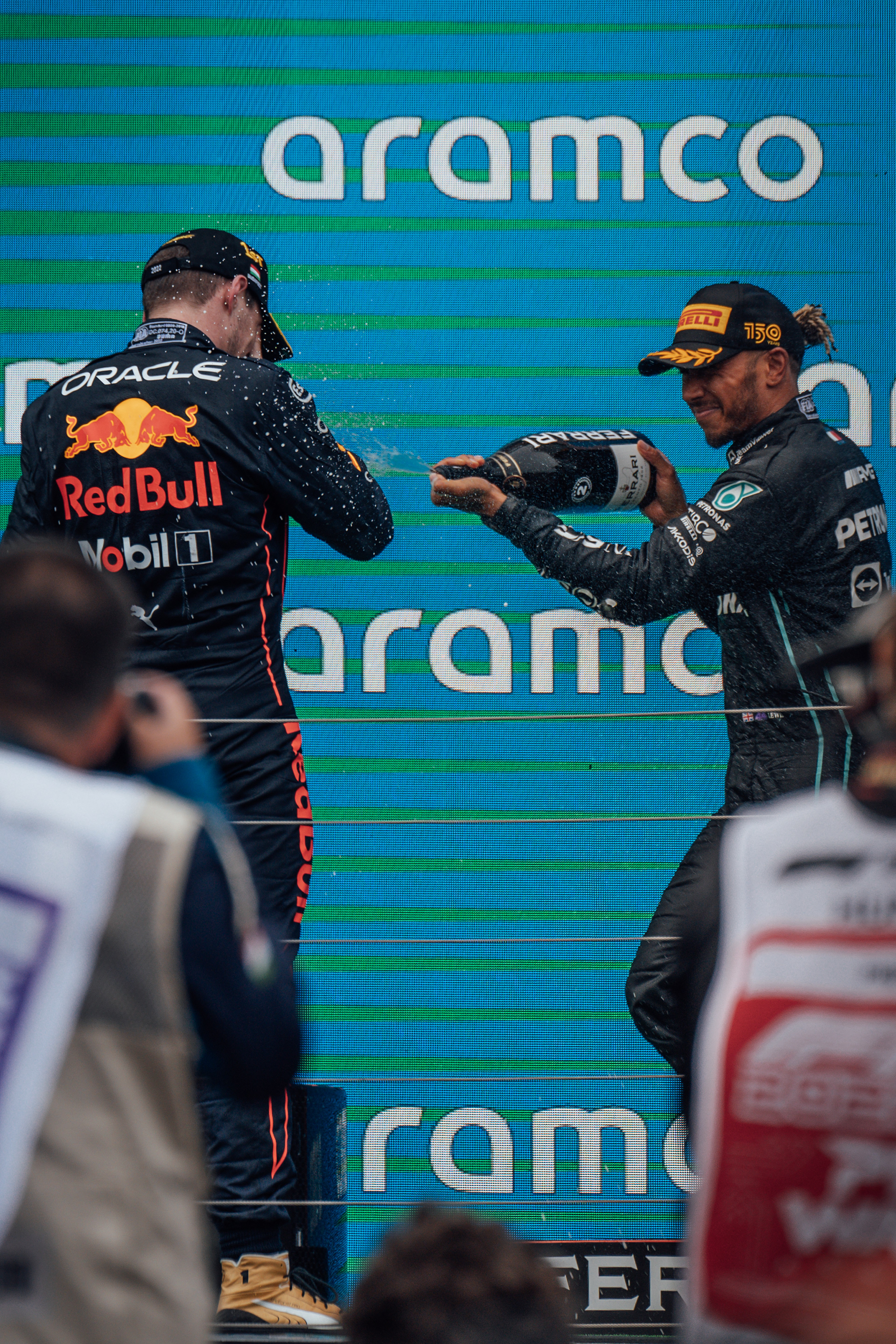 F1 Budapest 2022 - Max Verstappen and Lewis Hamilton