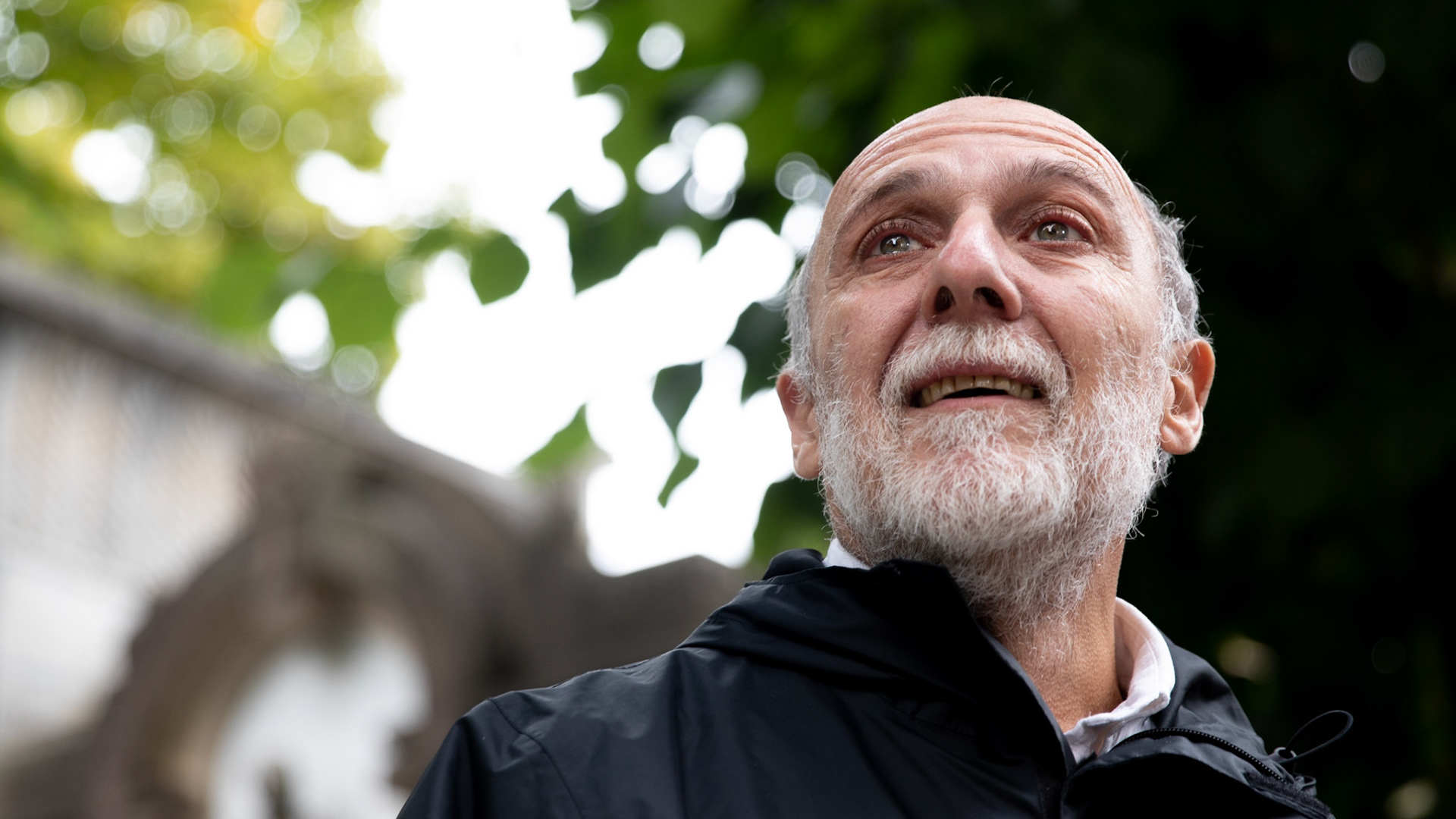 Daniel Di Giacinti, Isabel Celia Lopez Maiztegui's brother in law, delivers a speech at his sister’s in law, Isabel Celia Loedel Maiztegui, inhumation at the La Plata Cementery in the city of La Plata, Buenos Aires.