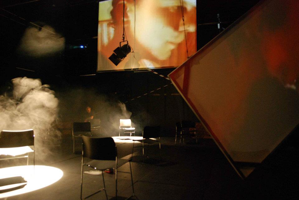 The audience was placed on the stage