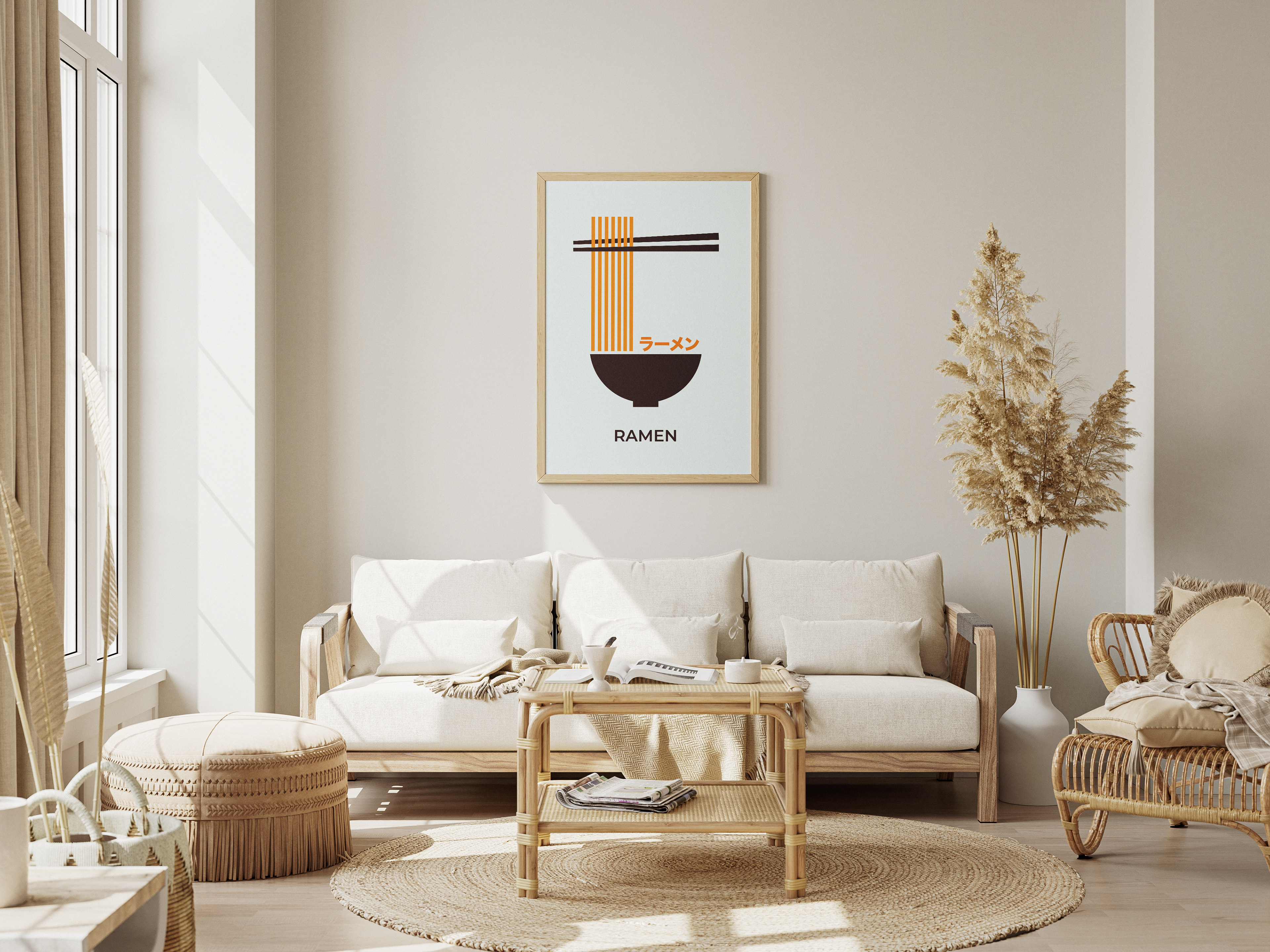 RAMEN BLEU POSTER + FRAME