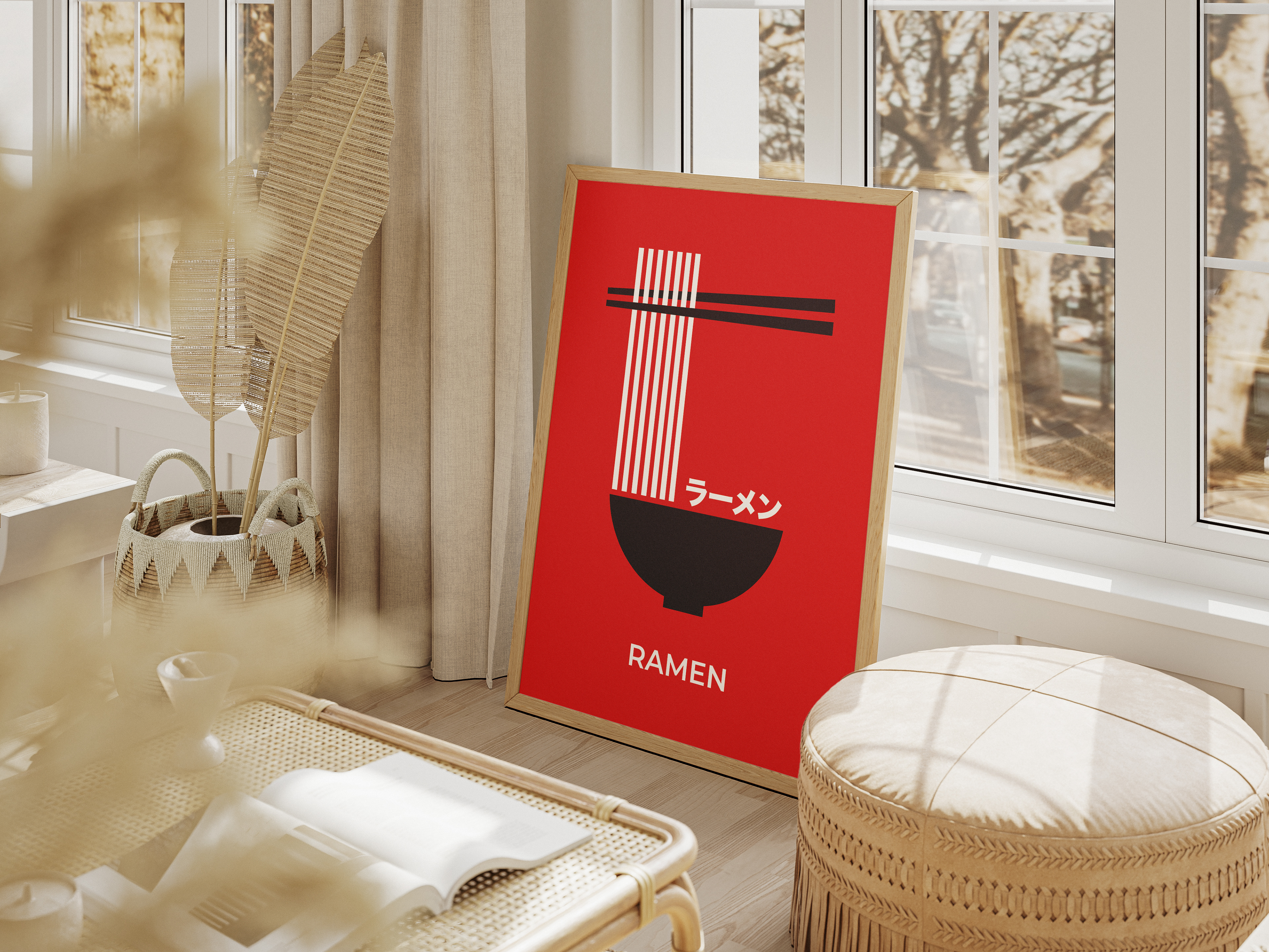 RAMEN ROUGE POSTER + FRAME