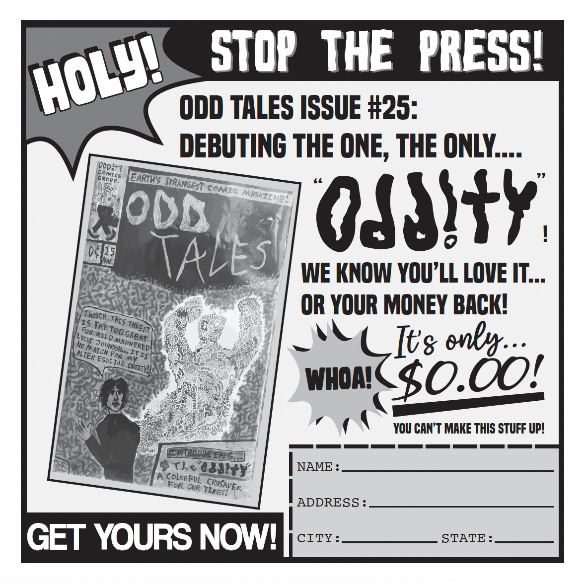 PRINTOUT FOR "ODD TALES ISSUE #25"