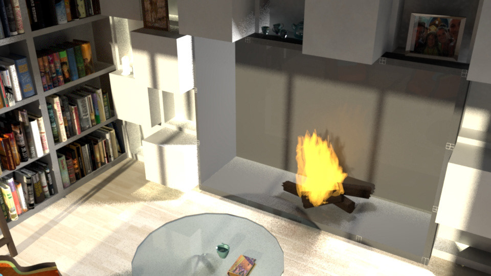 Fireplaces are also lovely, but lighting is tricky.