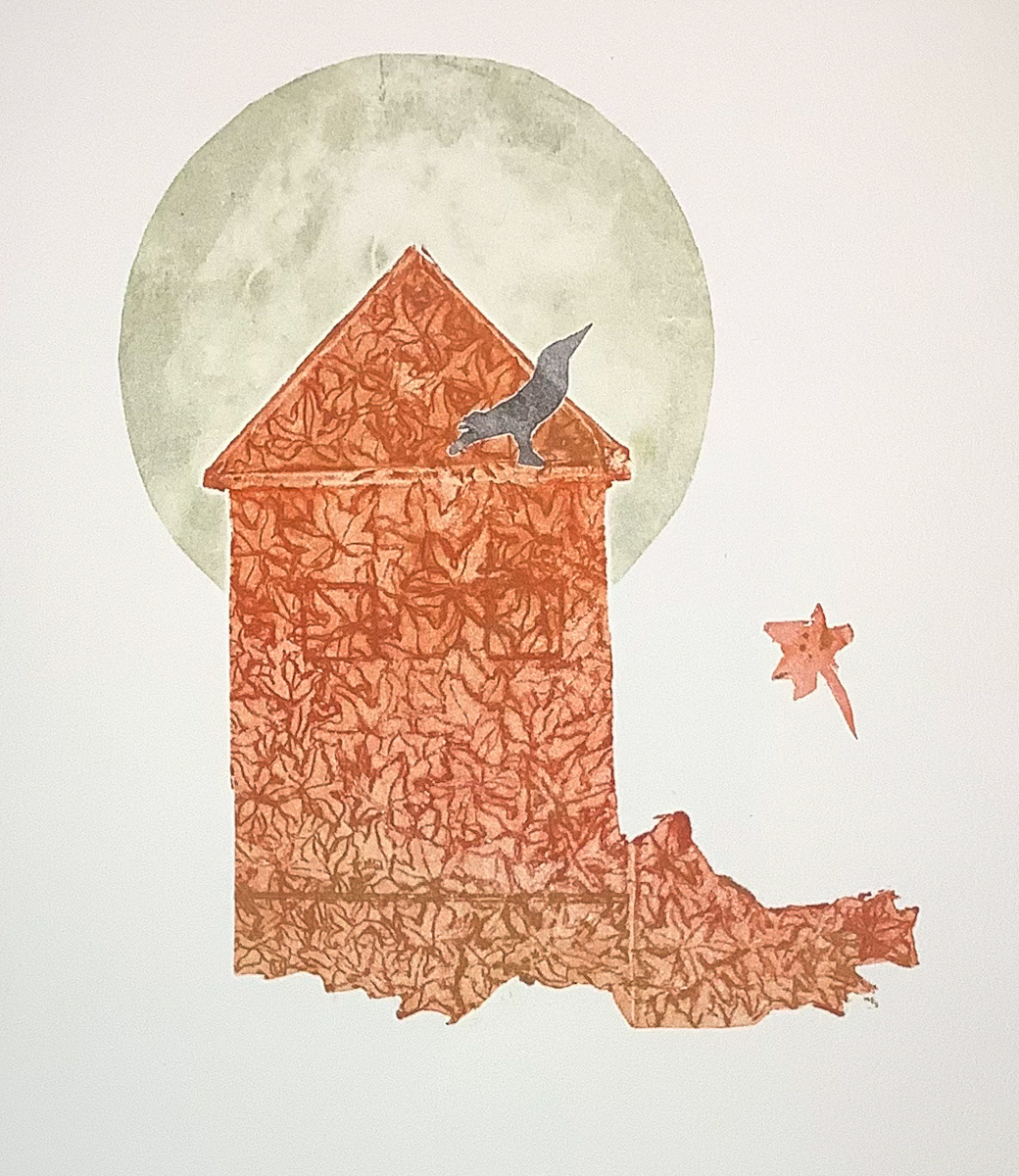 “House of Leaves” / Tetrapak drypoint / 2024