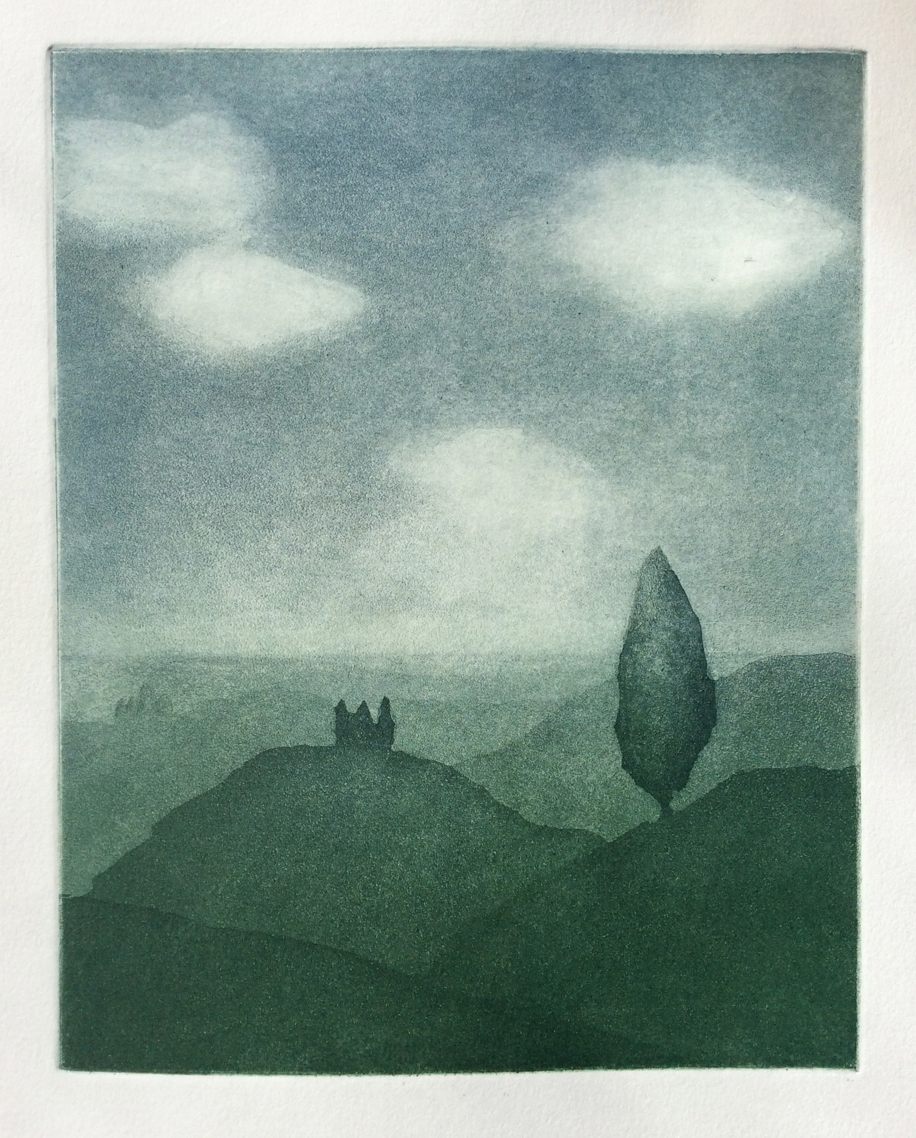 "Solitude" / 2019 / Zinc Etching & Drypoint