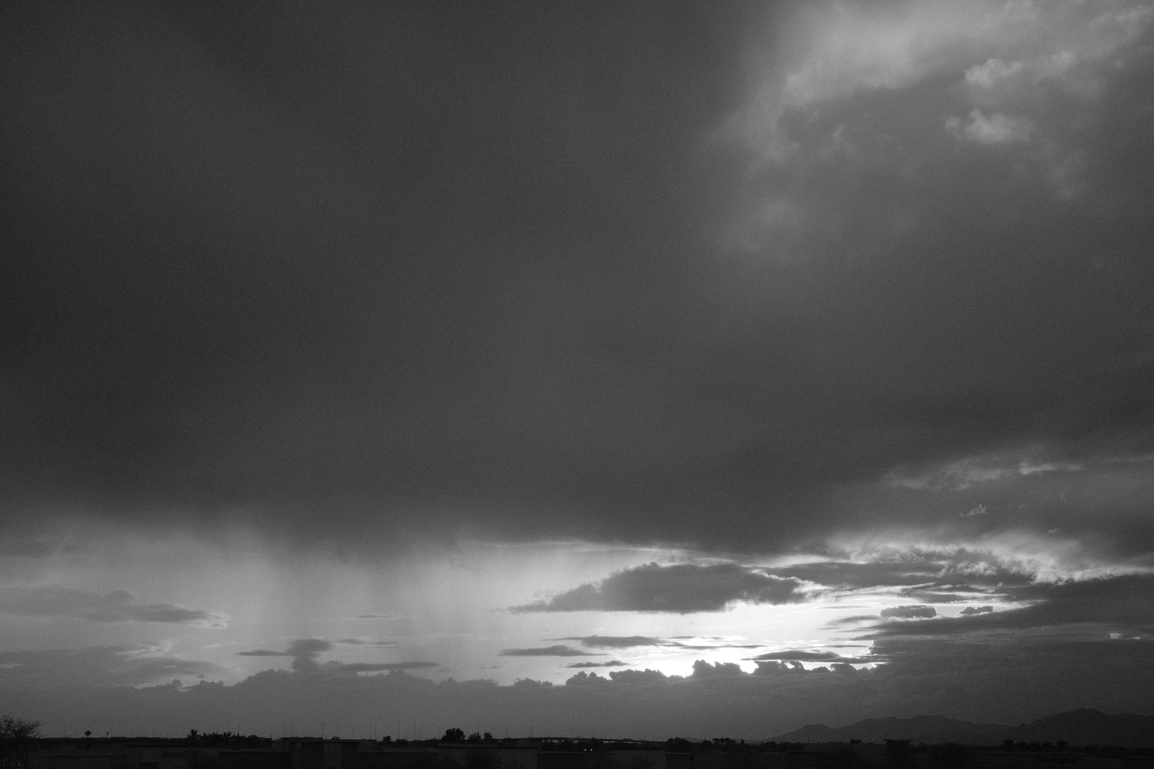 "Distant Rain" in B&W Monochrome by Ritchie Roesch